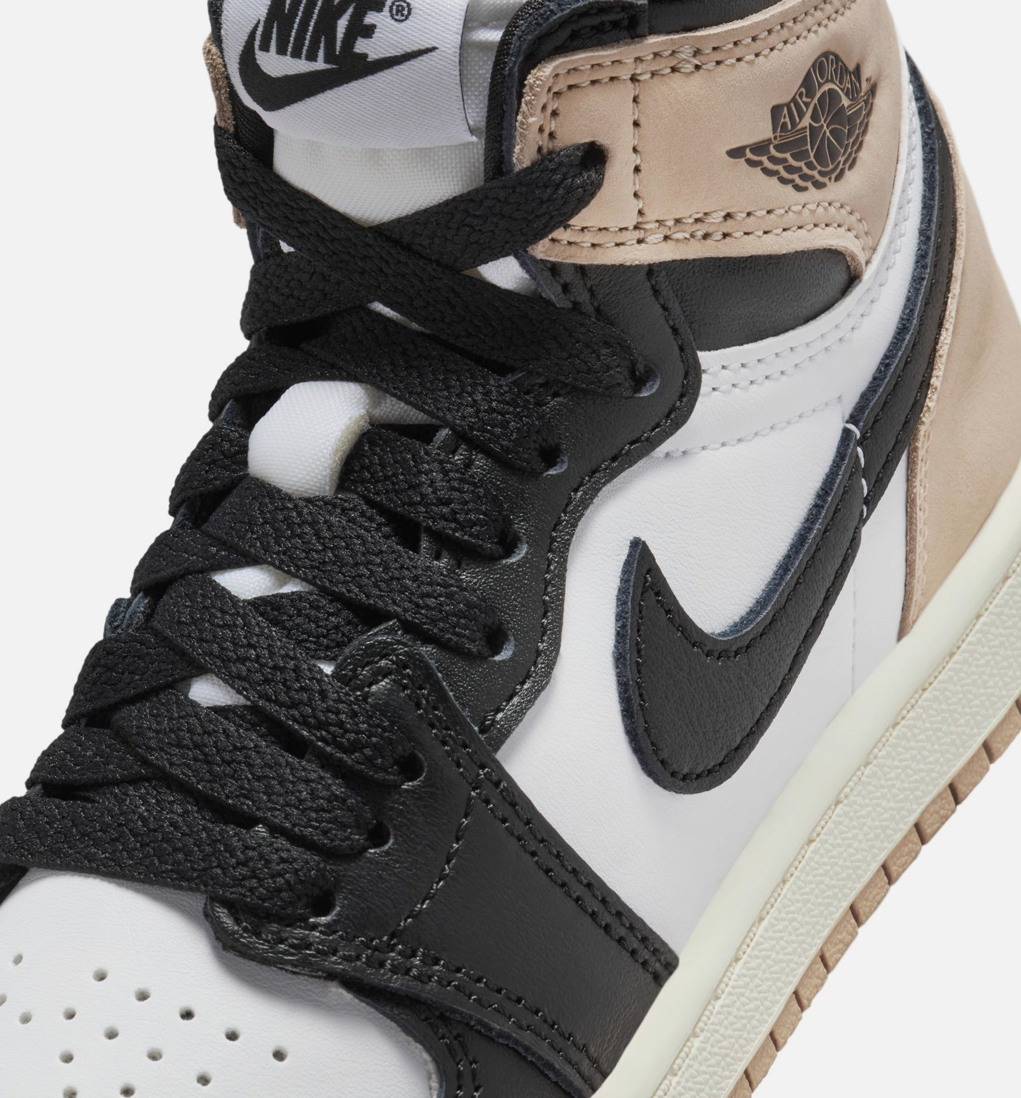 Air Jordan 1 High OG Latte Preschool Lifestyle Shoe - Black/Legend Medium Brown/White/Sail