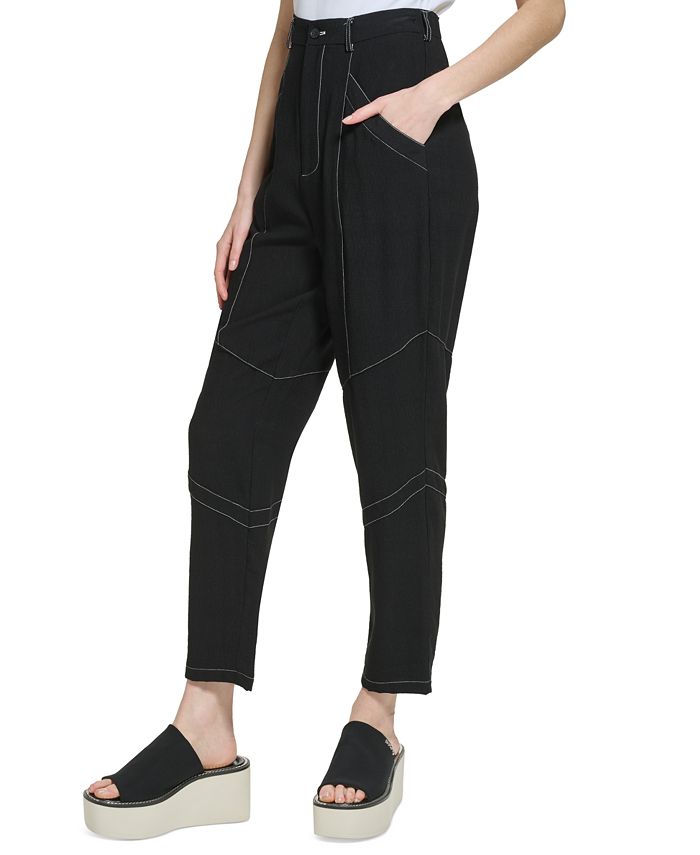 Women's Crinkle Topstitched Pants