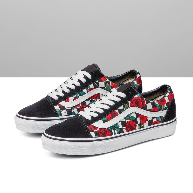 Customs Checkerboard Roses Old Skool