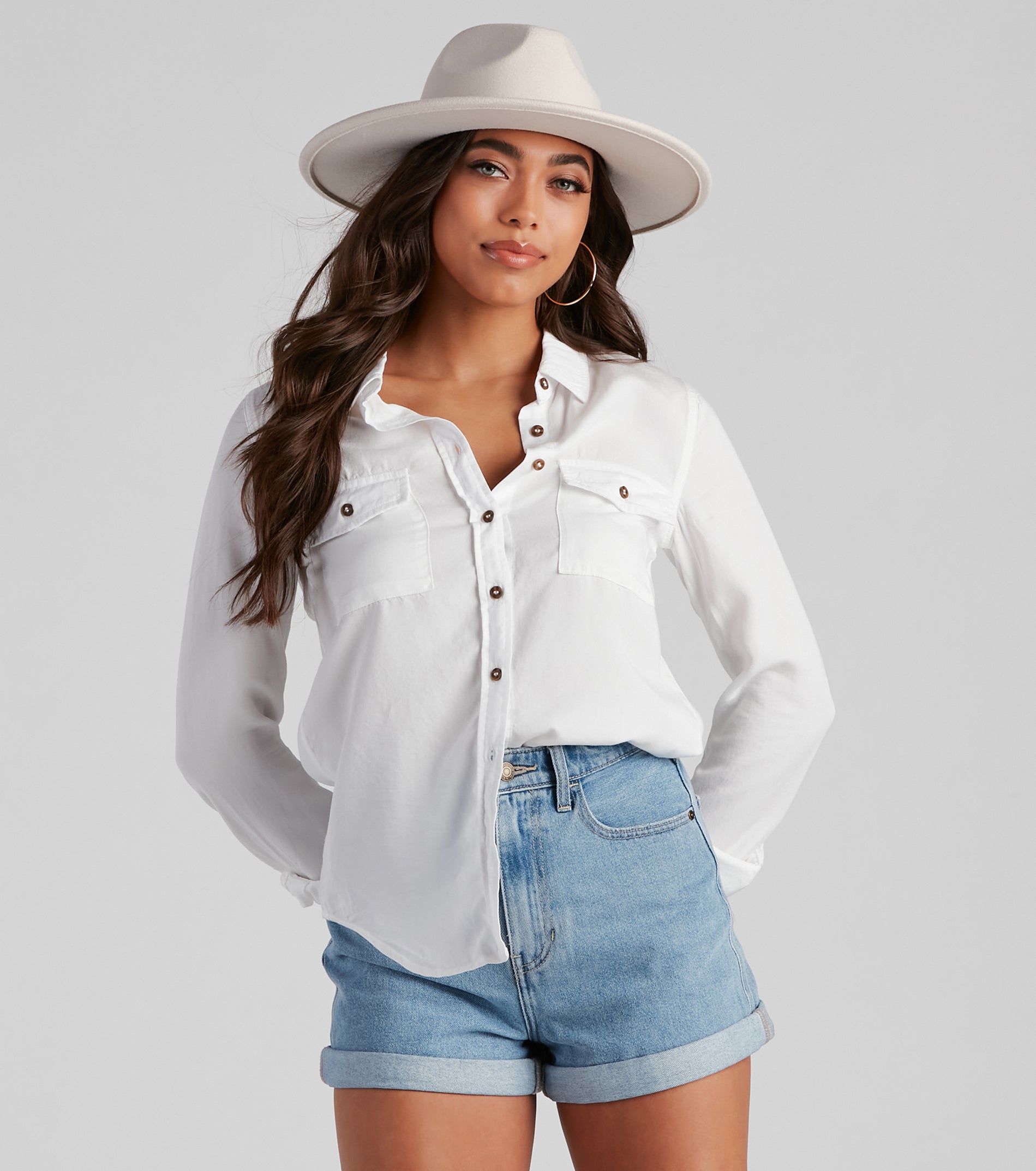 All About Cute Button-Down Top - lady-luxury