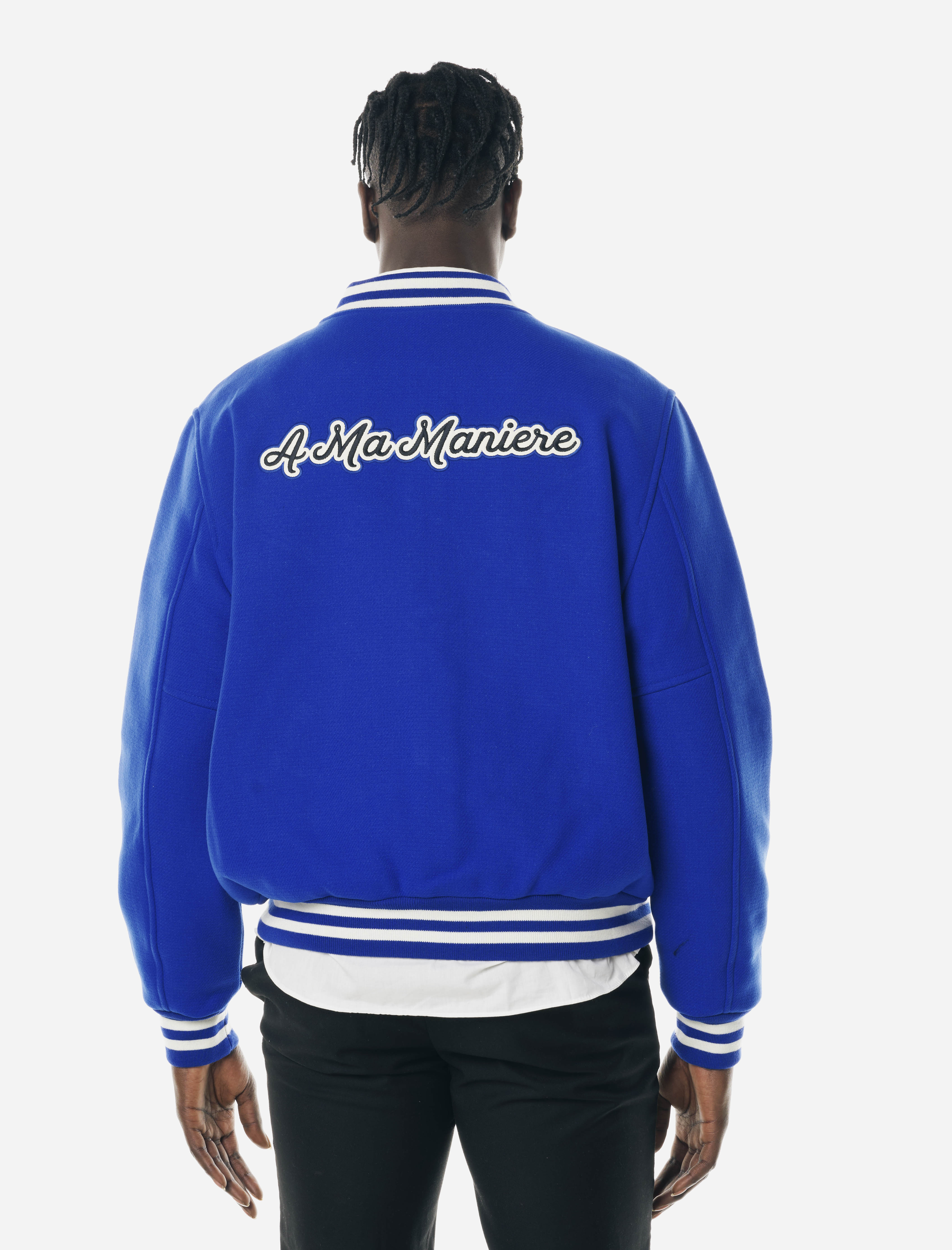 A MA MANIÉRE ROYAL BLUE VARSITY JACKET