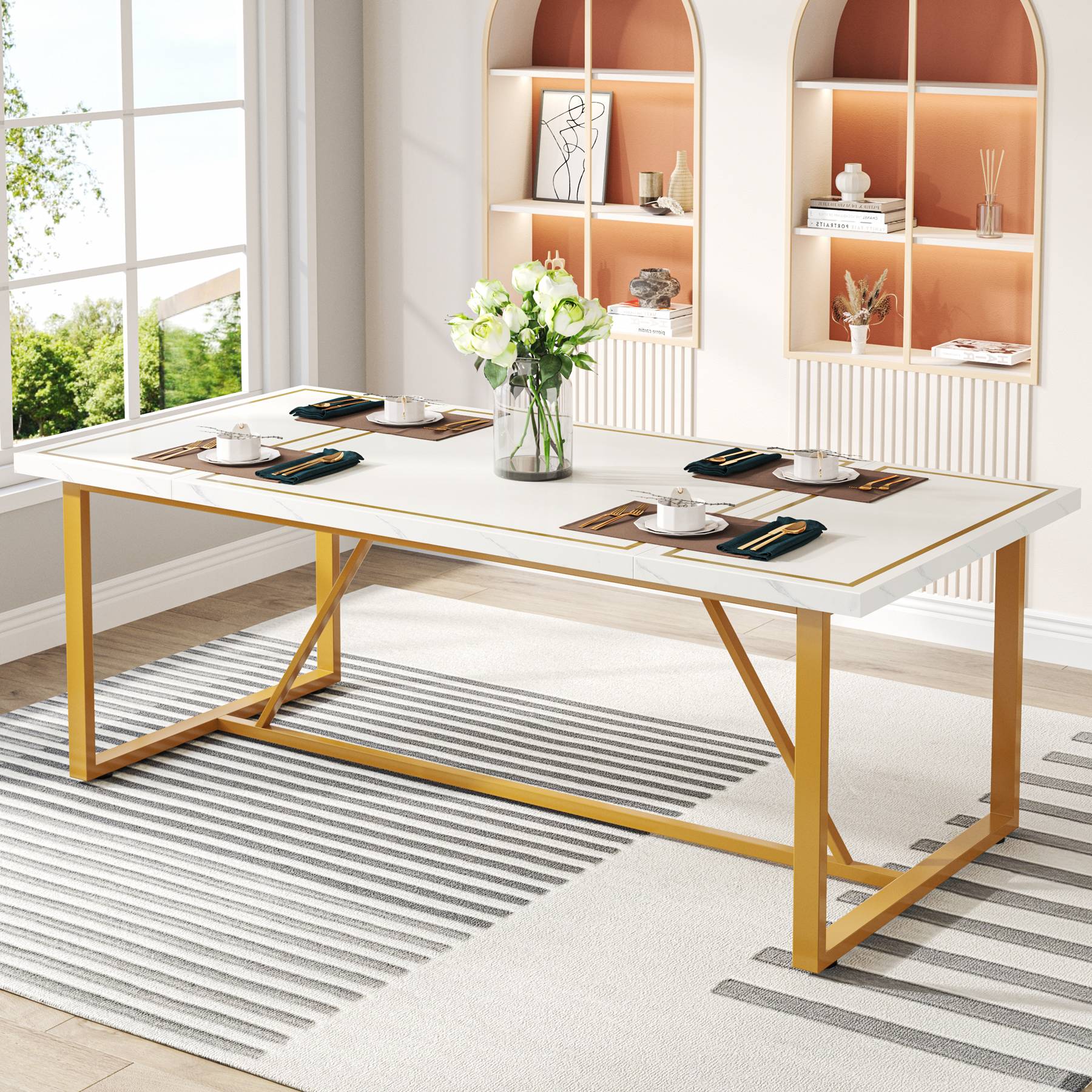 Modern Dining Table, 70.9