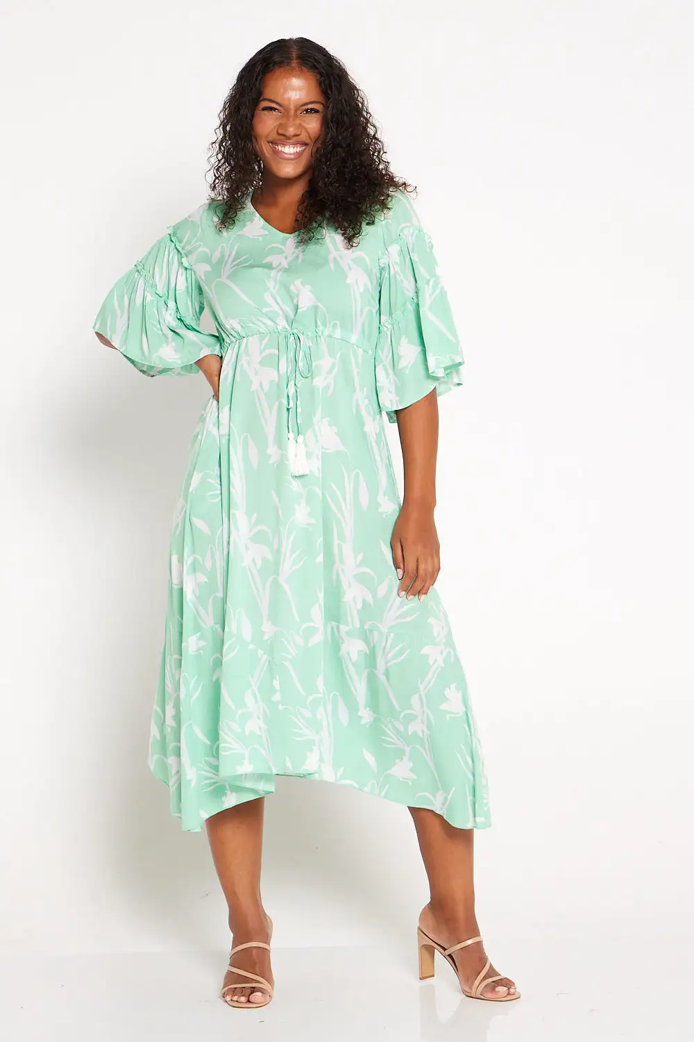 Julena Dress - Mint Floral
