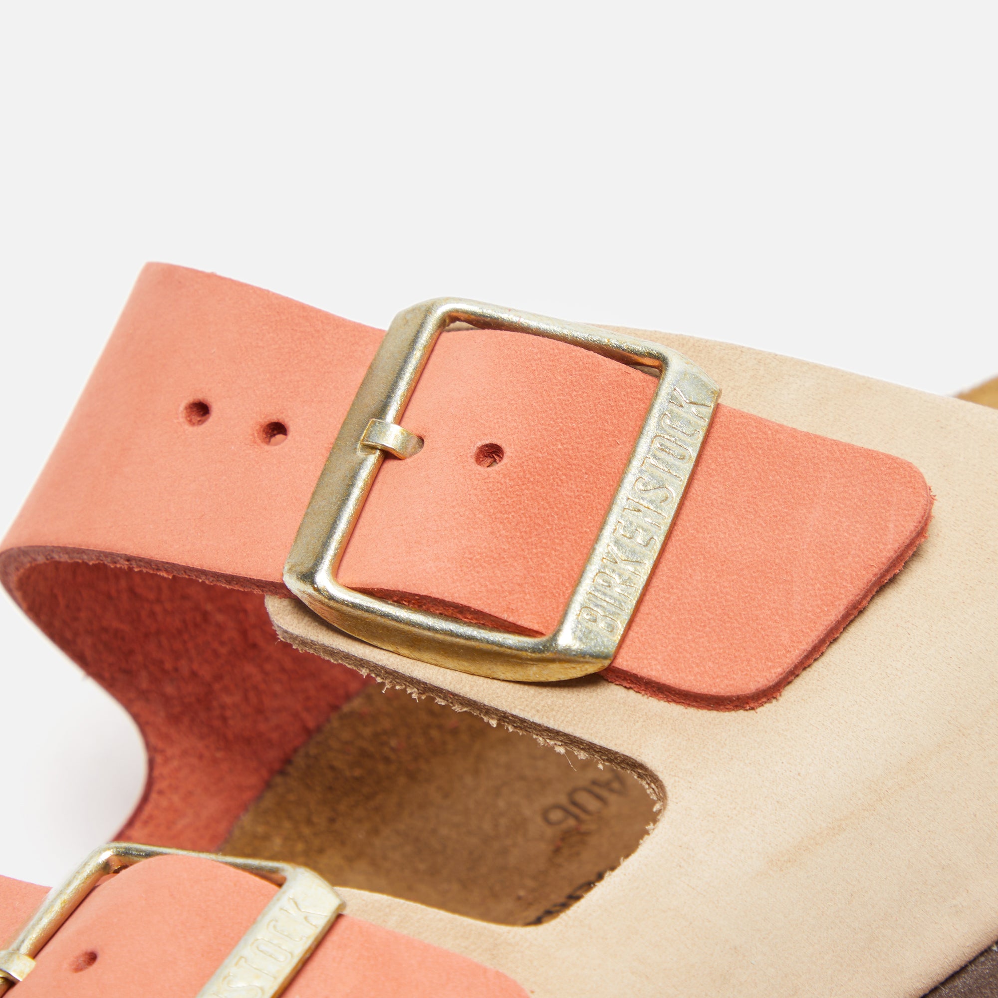 Birkenstock WMNS Arizona Nubuck - Sandcastle / Mars Red