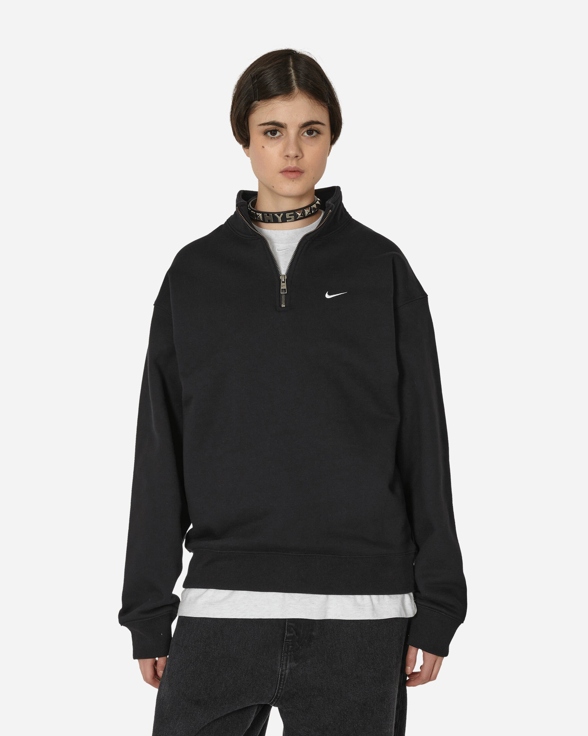 Solo Swoosh 1/4 Zip Sweatshirt Black