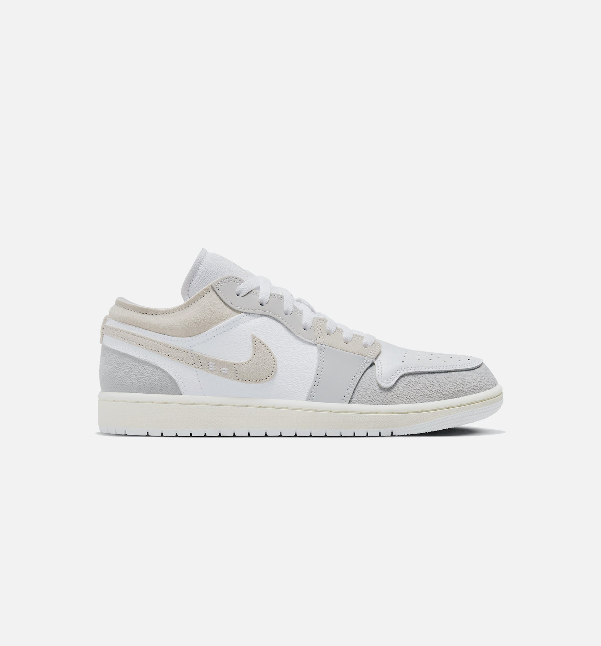 Air Jordan 1 Retro Low Craft Tech Grey Mens Lifestyle Shoe - Beige/Grey