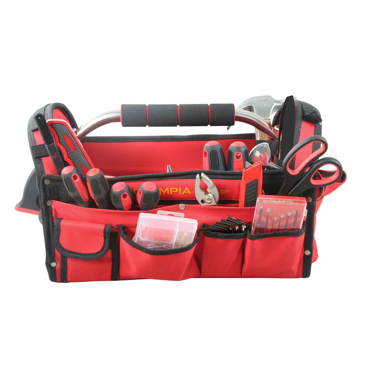 Olympia Tools 90-447 Red and Black Tool Bag 52 Piece Set
