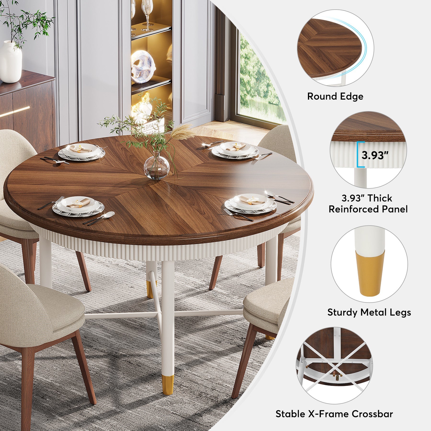 Round Dining Table, 47