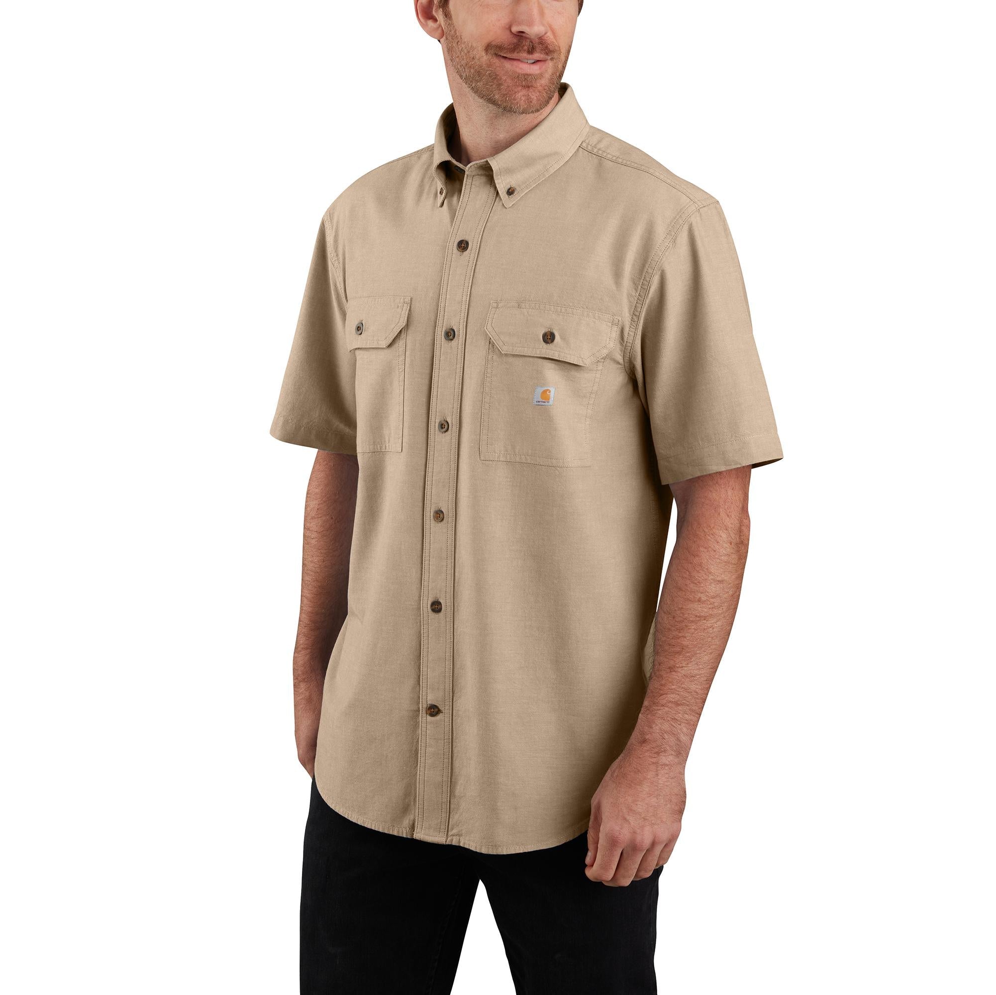 Carhartt Men's Loose Fit Midweight Chambray Short Sleeve Shirt