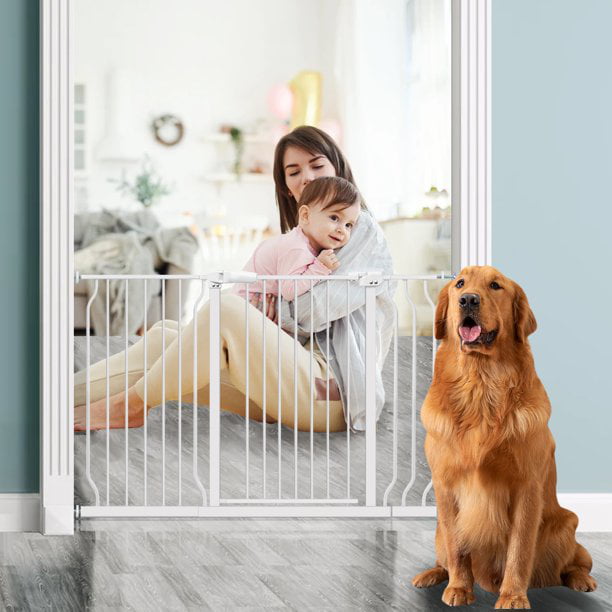 4.7inch Extensions for Extra Wide and Tall Baby Gate with Auto-Close and Hold-Open Features， Easy Walk Thru Indoor Safety Gate Extension Kit， Pet Gates Extension，Dog Gates Extension