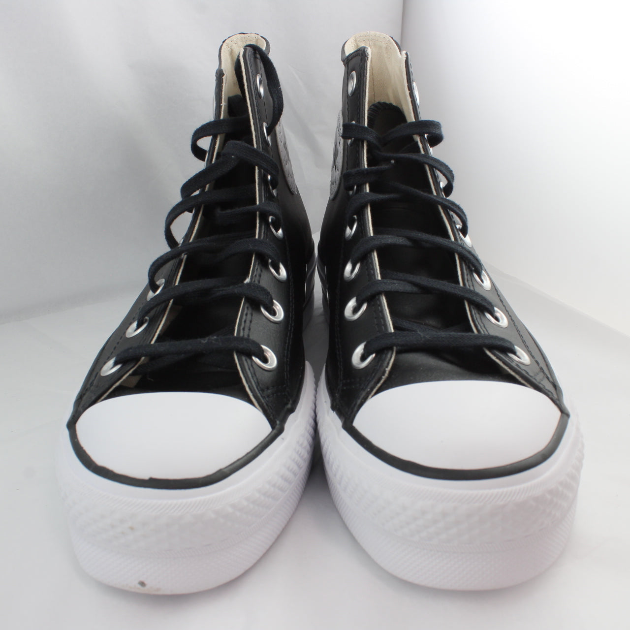 Womens Converse All Star Lift Hi Black White White Leather