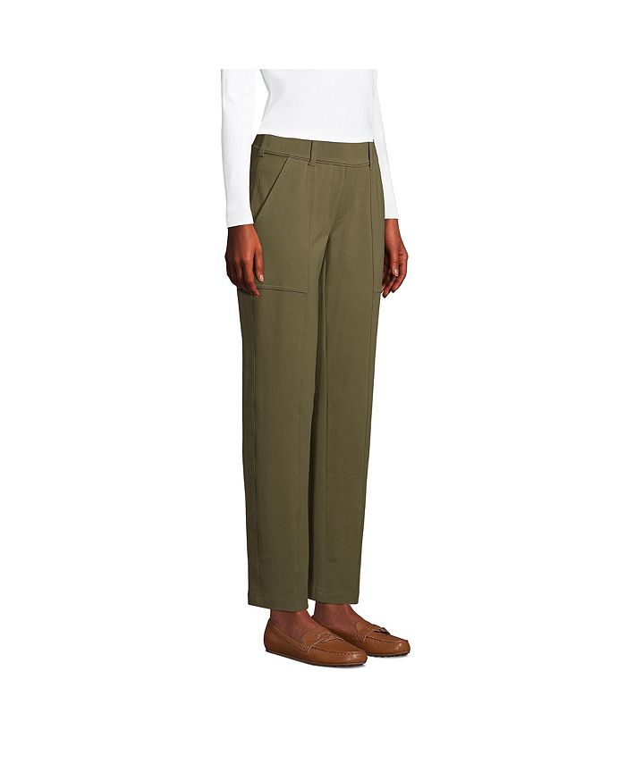 Women's Tall Starfish Mid Rise Elastic Waist Pull On Utility Ankle Pants