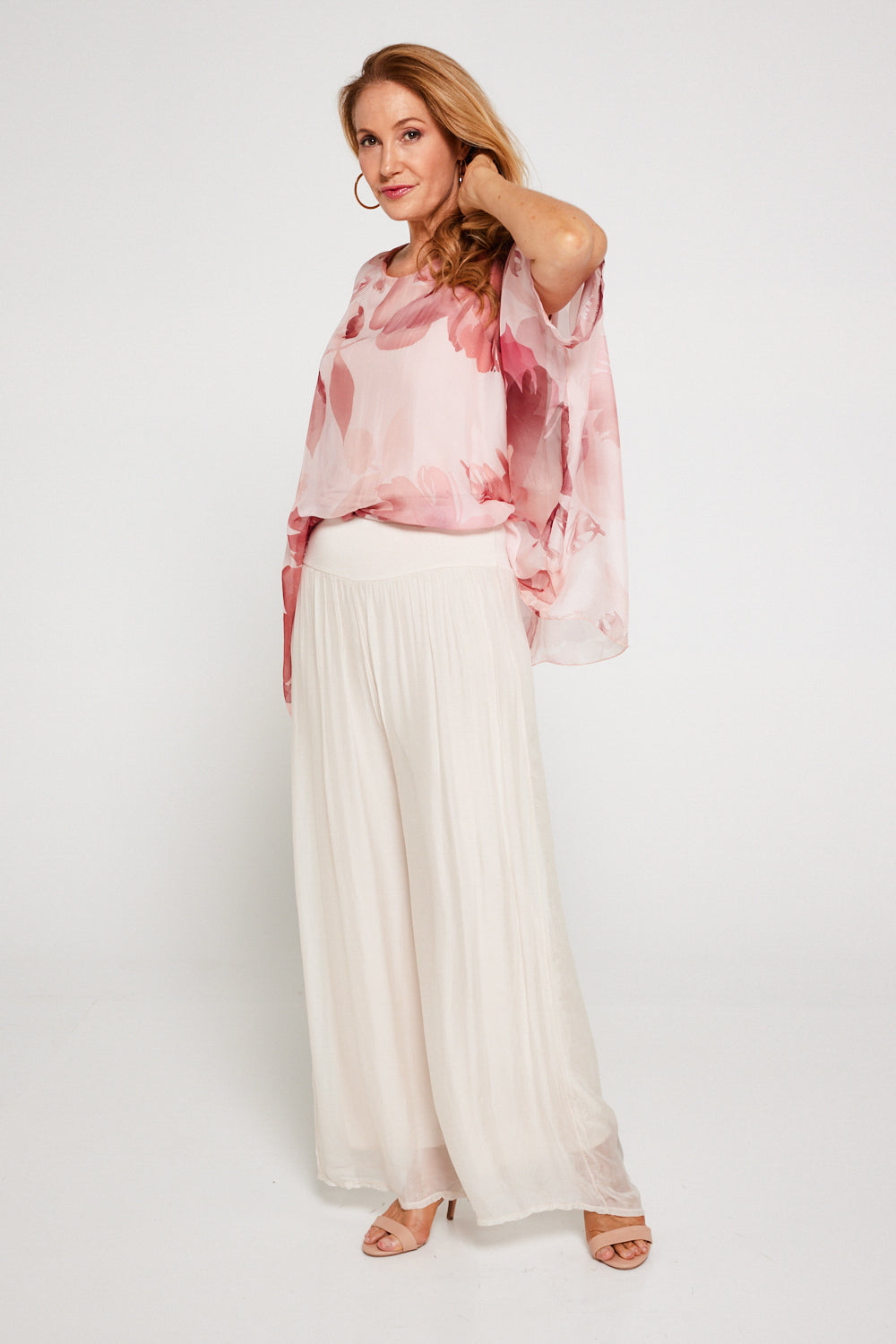Arlette Silk Pants - Ivory