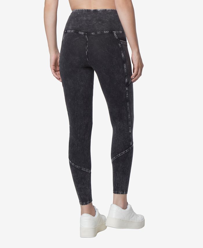 Women's High Rise Full Length Mineral Washed Leggings Pants
