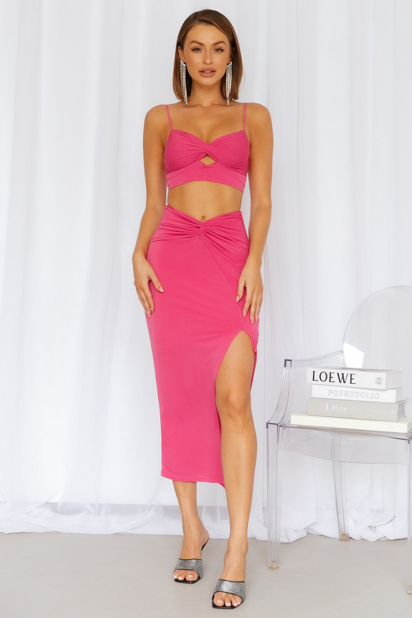 Spicy Maxi Skirt Hot Pink
