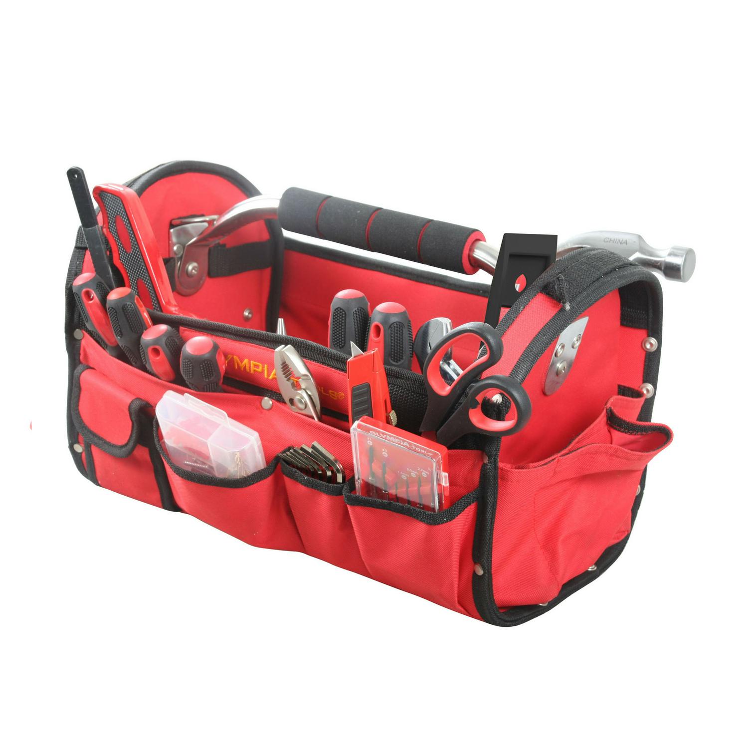 Olympia Tools 90-447 Red and Black Tool Bag 52 Piece Set