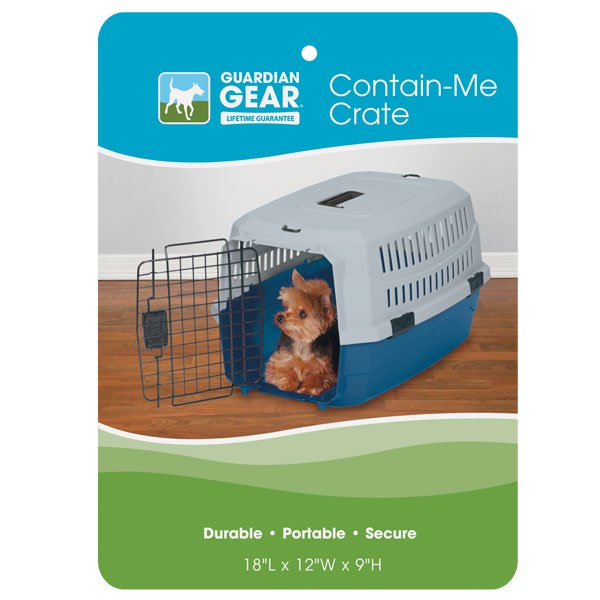 Pet Travel Crate Heavy Duty Plastic Blue Grey Secure Dog Cage Airline Approved (xSmall)
