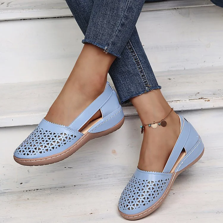 Women🧡Wedges Orthopedic Hollow Out PU Summer Vintage Sandals🧡