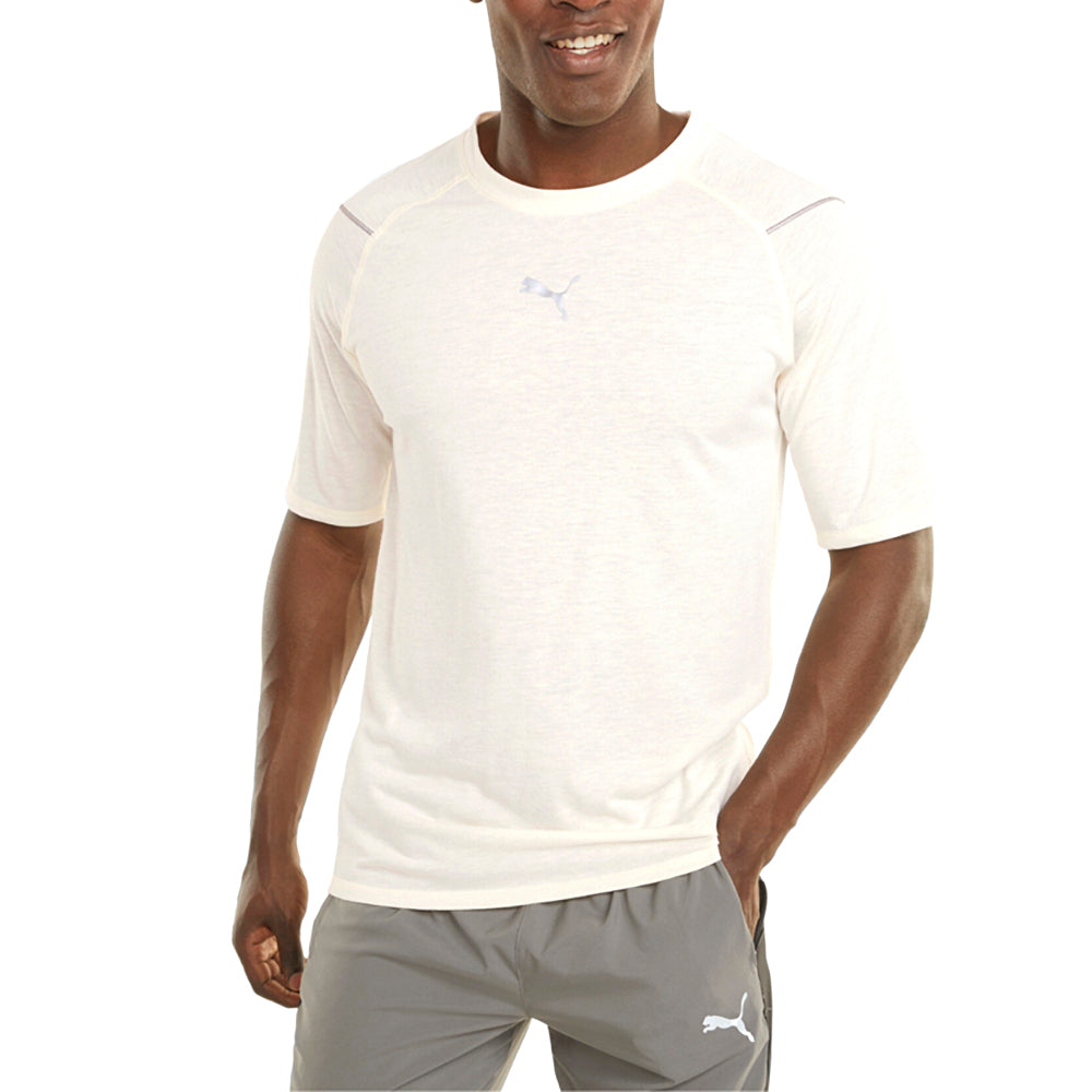 Run Wool Logo Crew Neck Short Sleeve Athletic T-Shirt