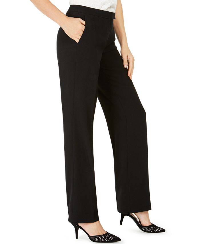 Tab-Waist， Straight-Fit Modern Dress Pants， Regular and Petite Sizes