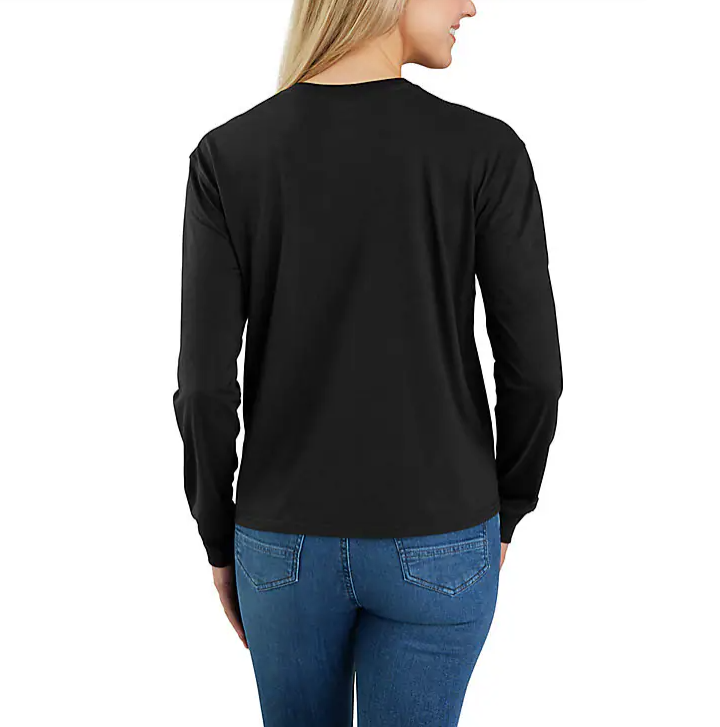 Carhartt Women's Loose Fit Lightweight Crewneck Chest Pocket Long Sleeve T-Shirt