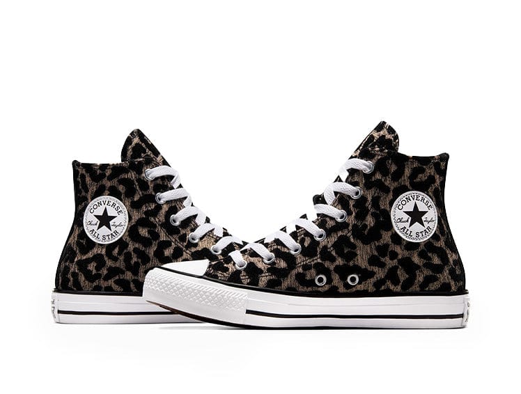 Converse Chuck Taylor Hi Leopard Love Womens Negro