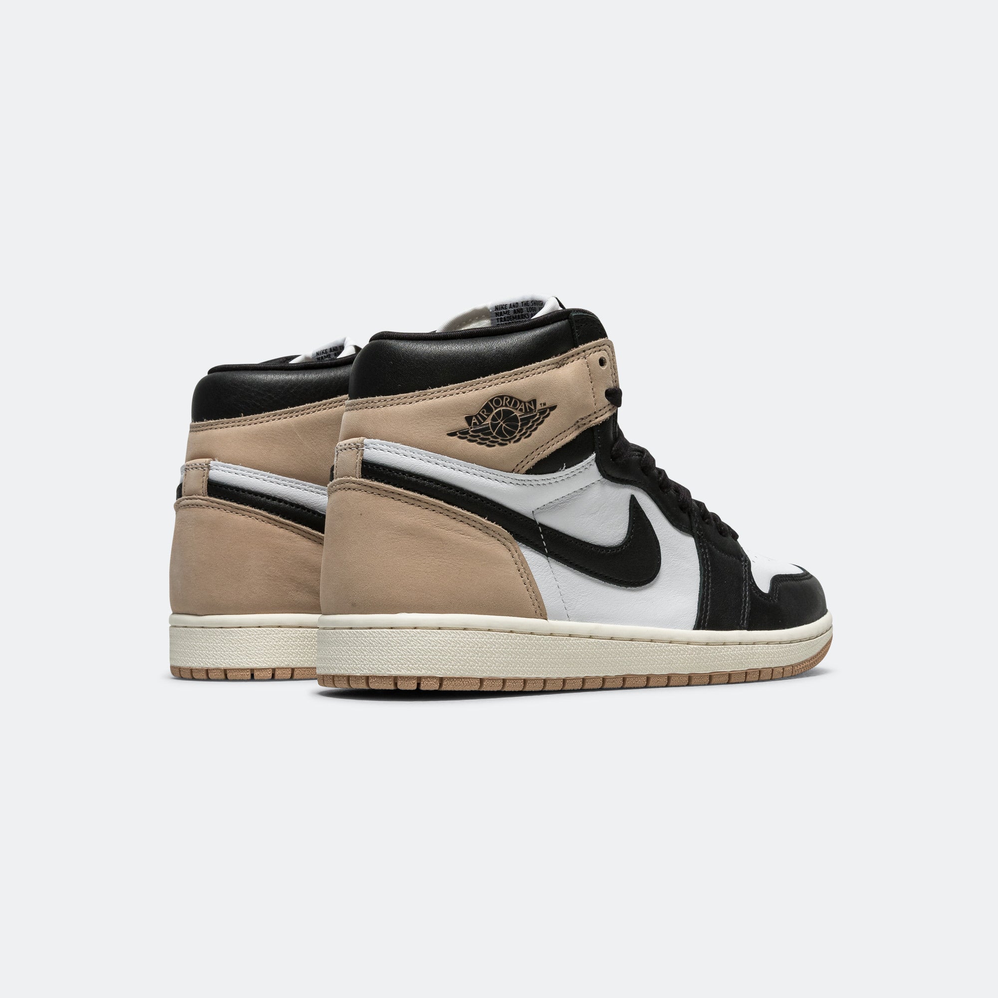 Womens Air Jordan 1 Retro High OG - Black/Legend MD Brown-White-Sail