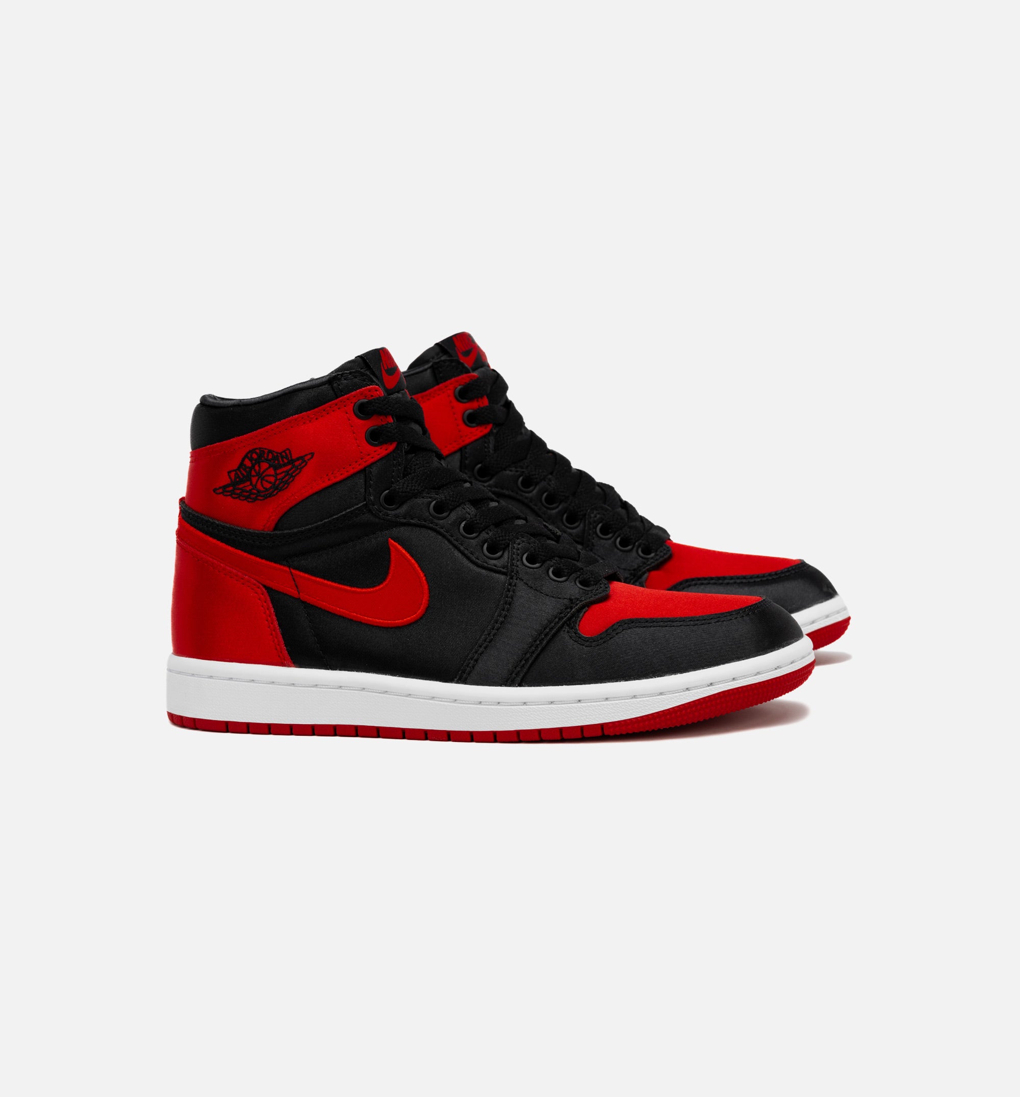 Air Jordan 1 Retro Hi OG Satin Bred Womens Lifestyle Shoe - Black/Red Free Shipping