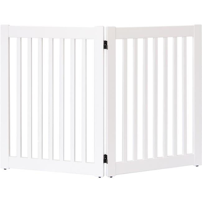 Dynamic Accents DA201 32 in. Highlander Series Solid Wood Pet Gateand#44; White - 2 Panel