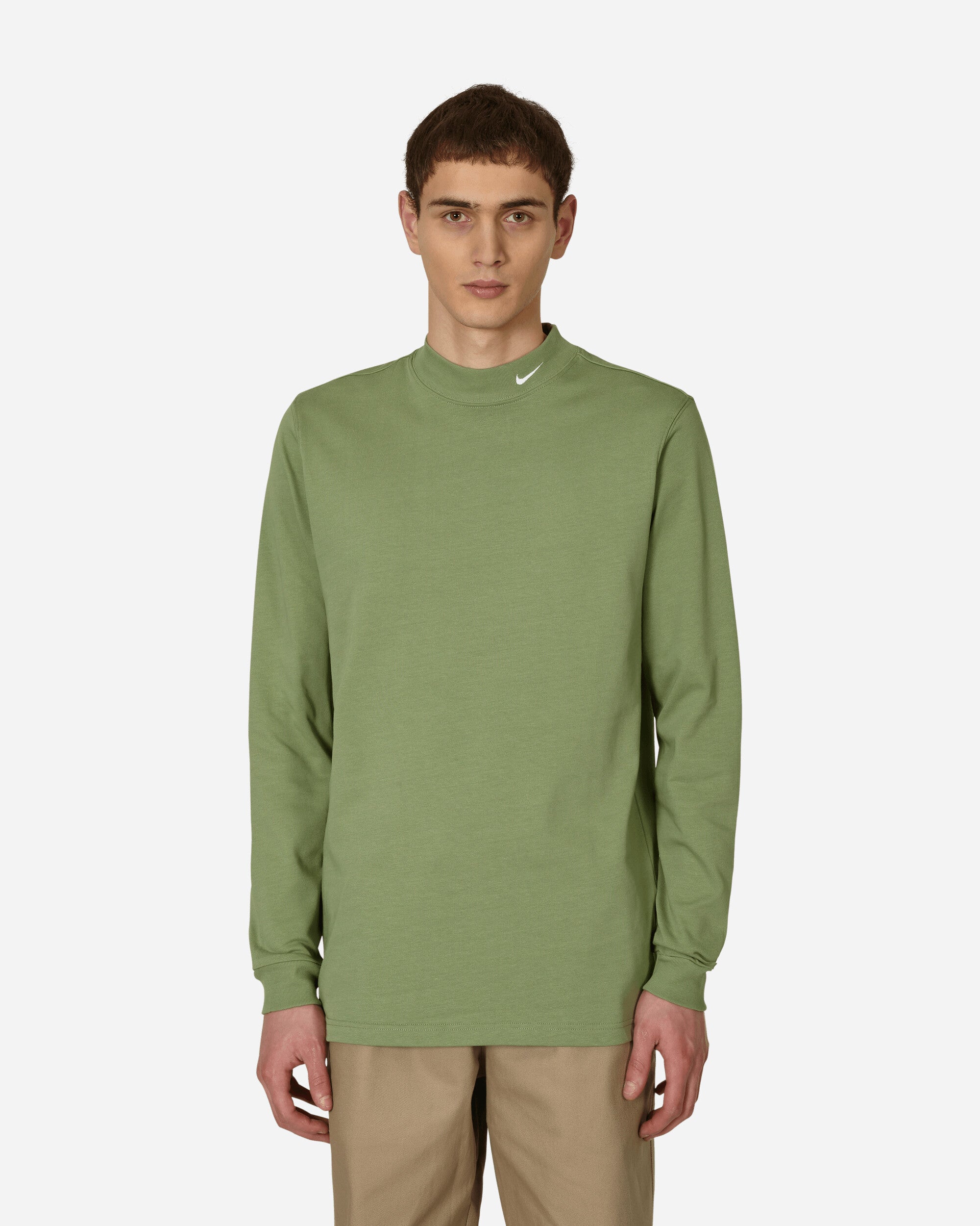 Mock Neck Longsleeve T-Shirt Green