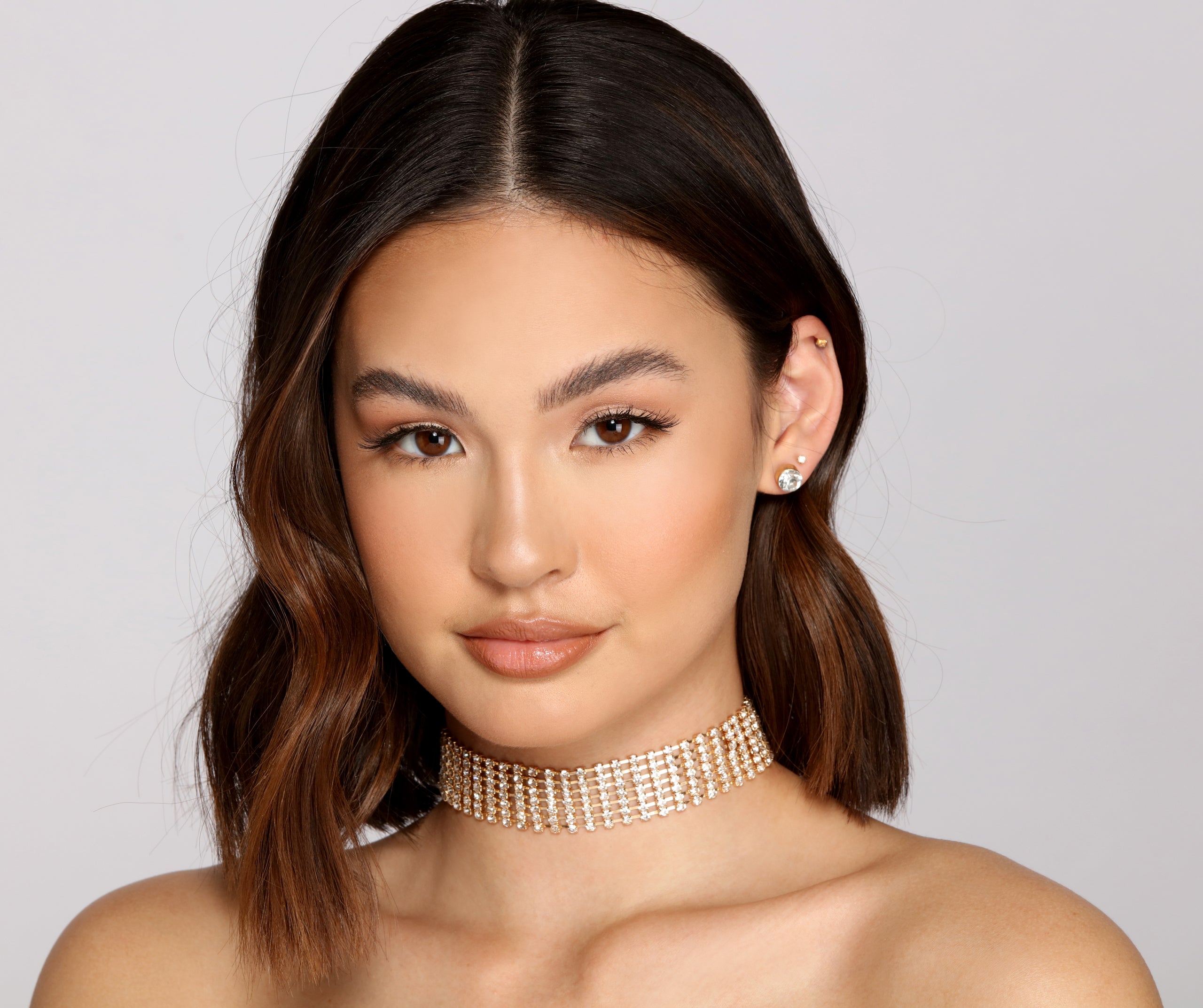 Glamorous Beauty Rhinestone Necklace And Earrings Set