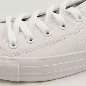 Womens Converse All Star Low Leather Trainers White Mono Leather