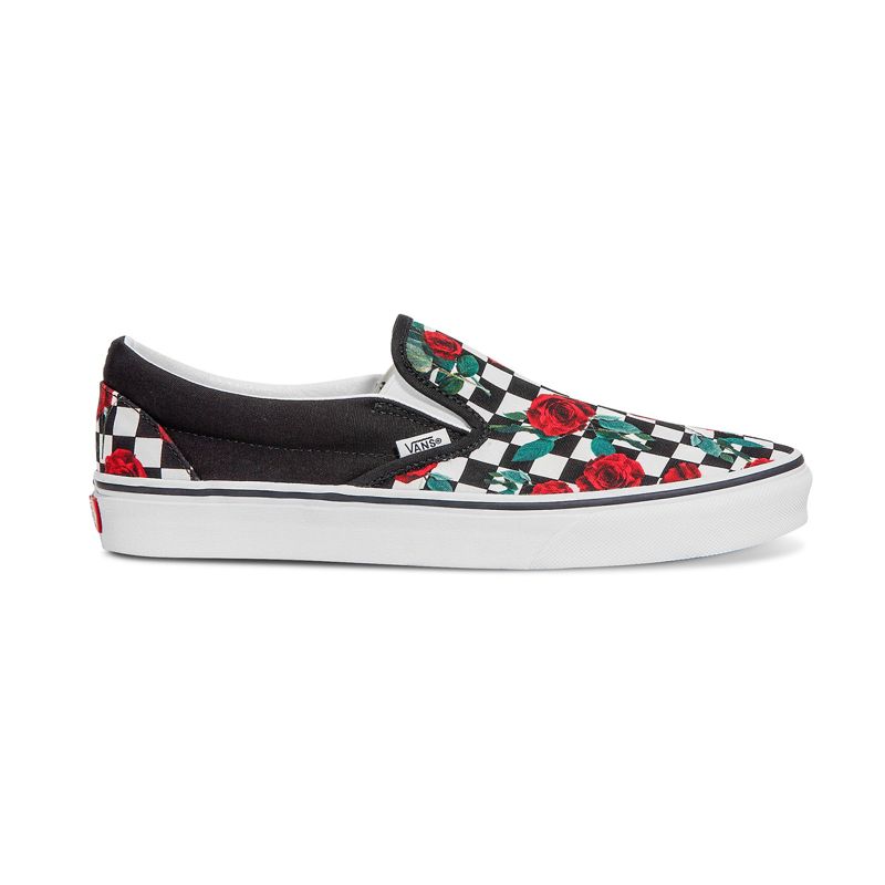 Customs Checkerboard Roses Slip-On Wide