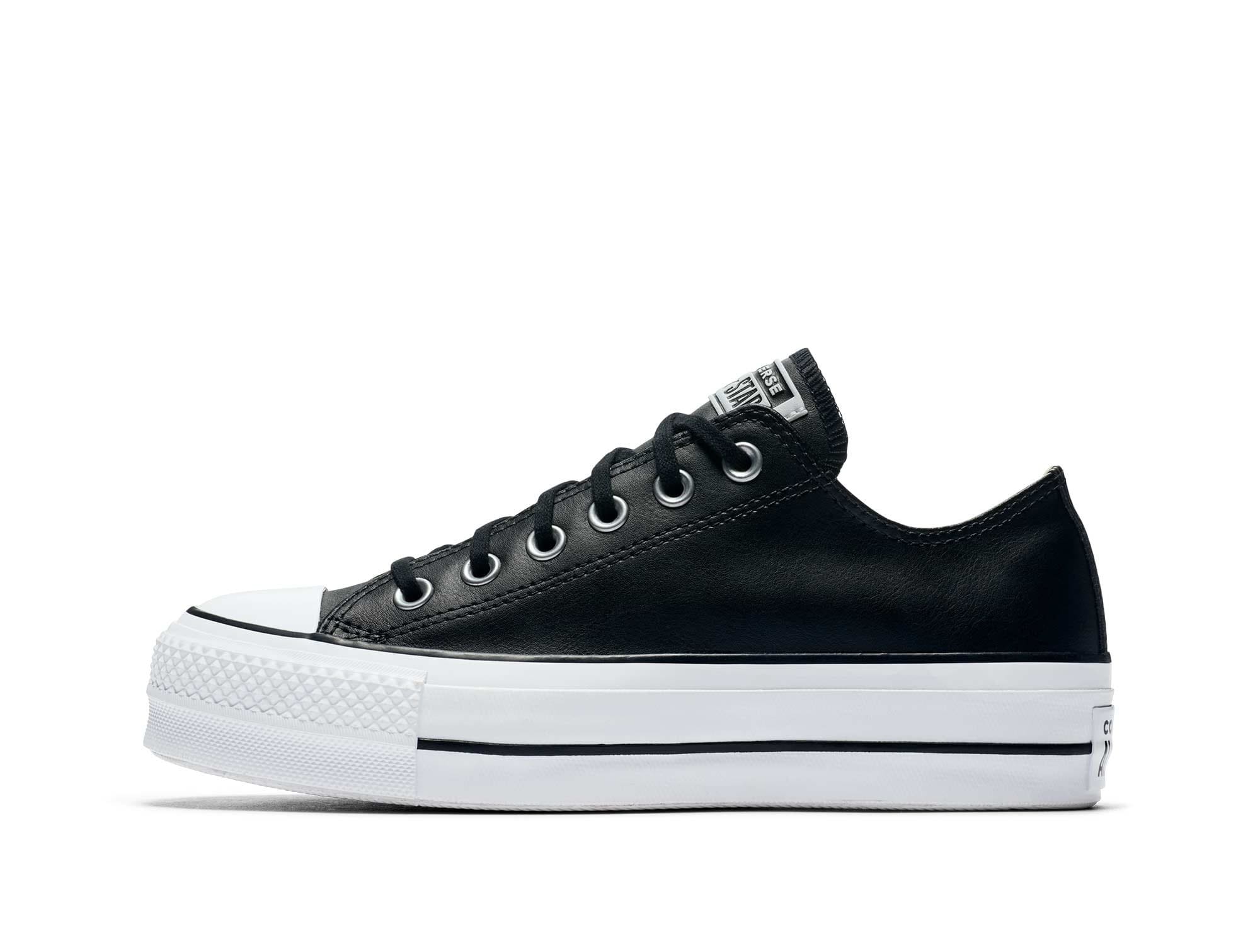 Converse Chuck Taylor Plataforma Cuero Womens Negro