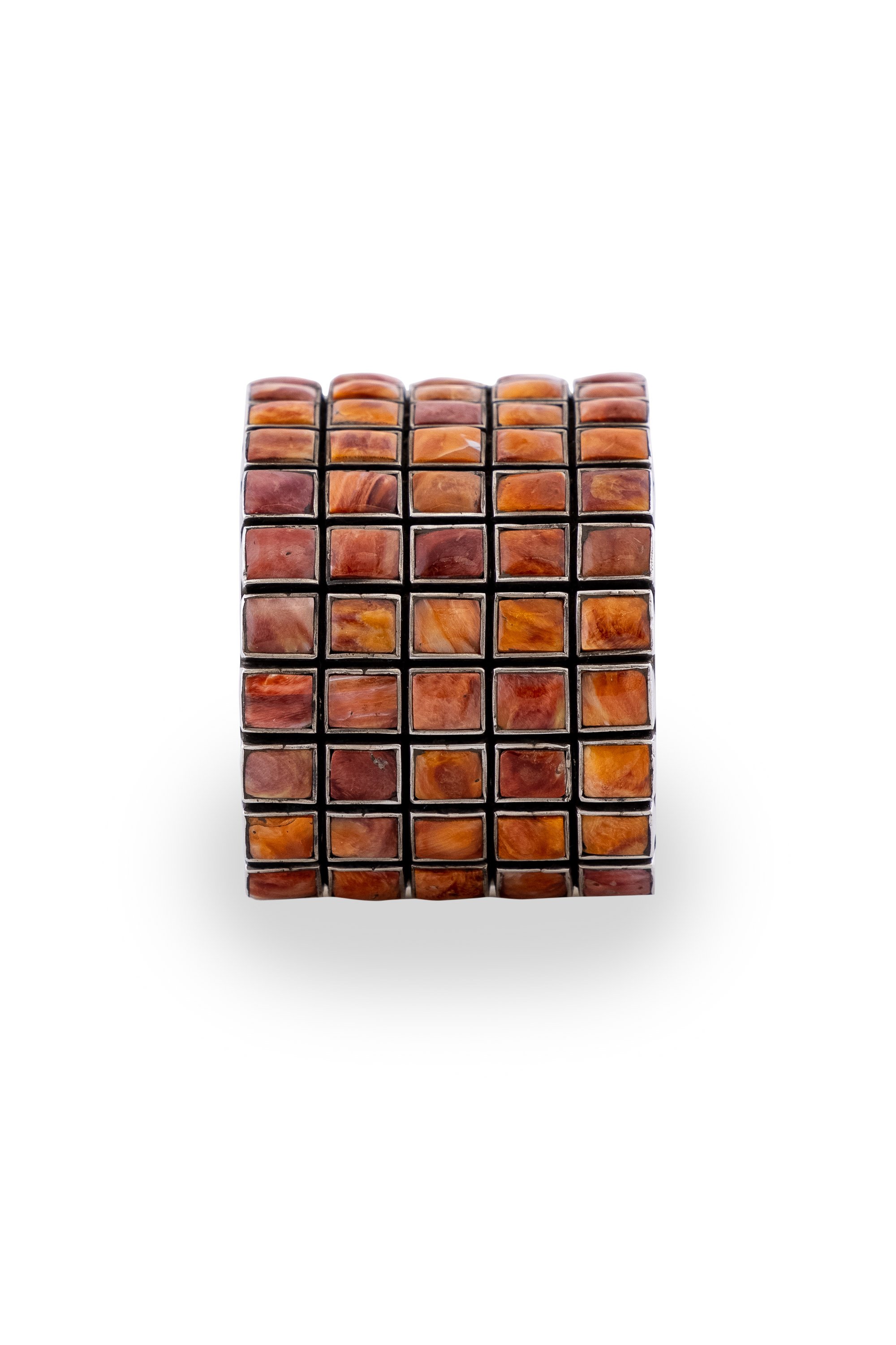 Cuff, Orange Spiny Oyster, 5 Row, Federico, Contemporary, 2727