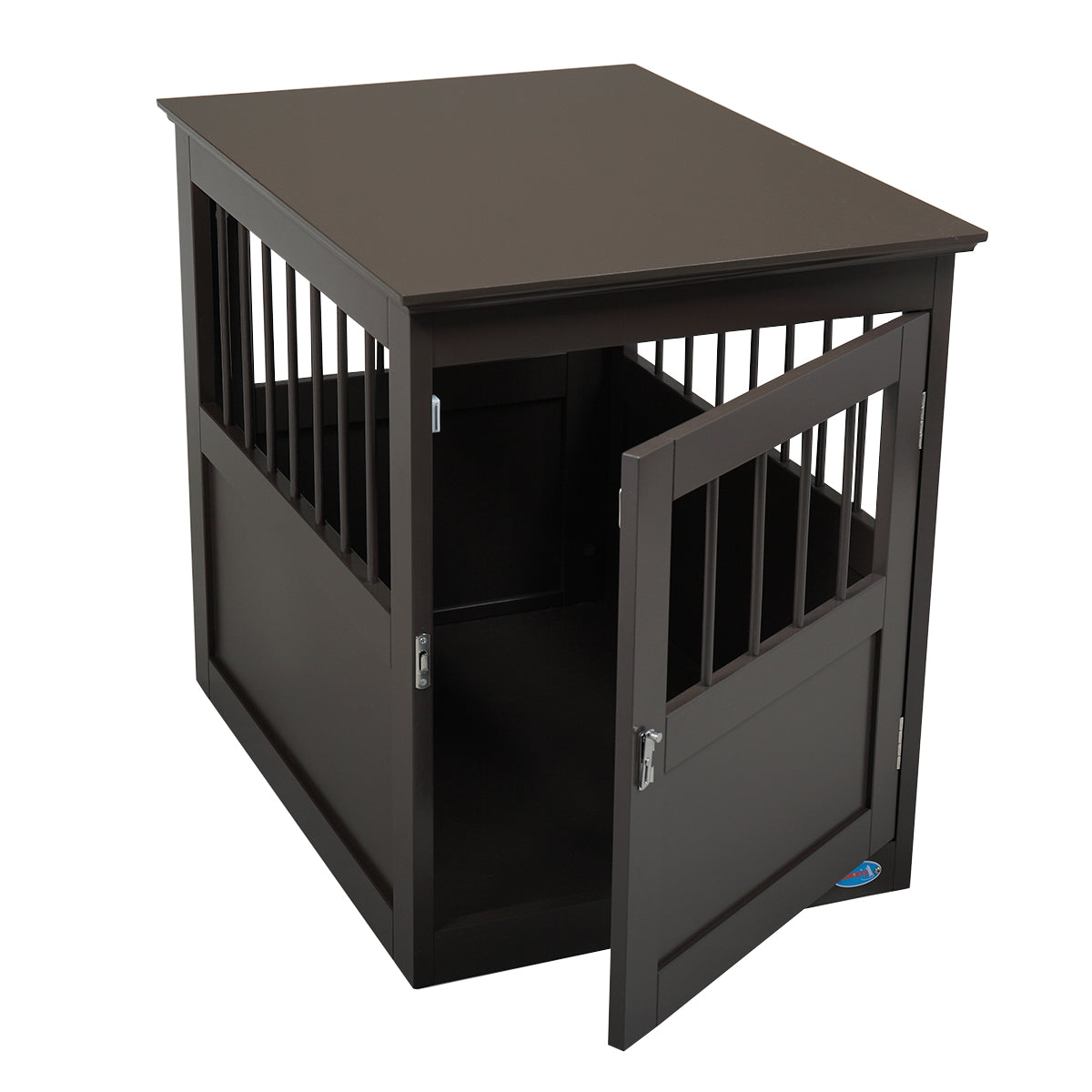 Coziwow Pet Crate End Table Wooden Dog Furniture Kennel Indoor Cage Brown