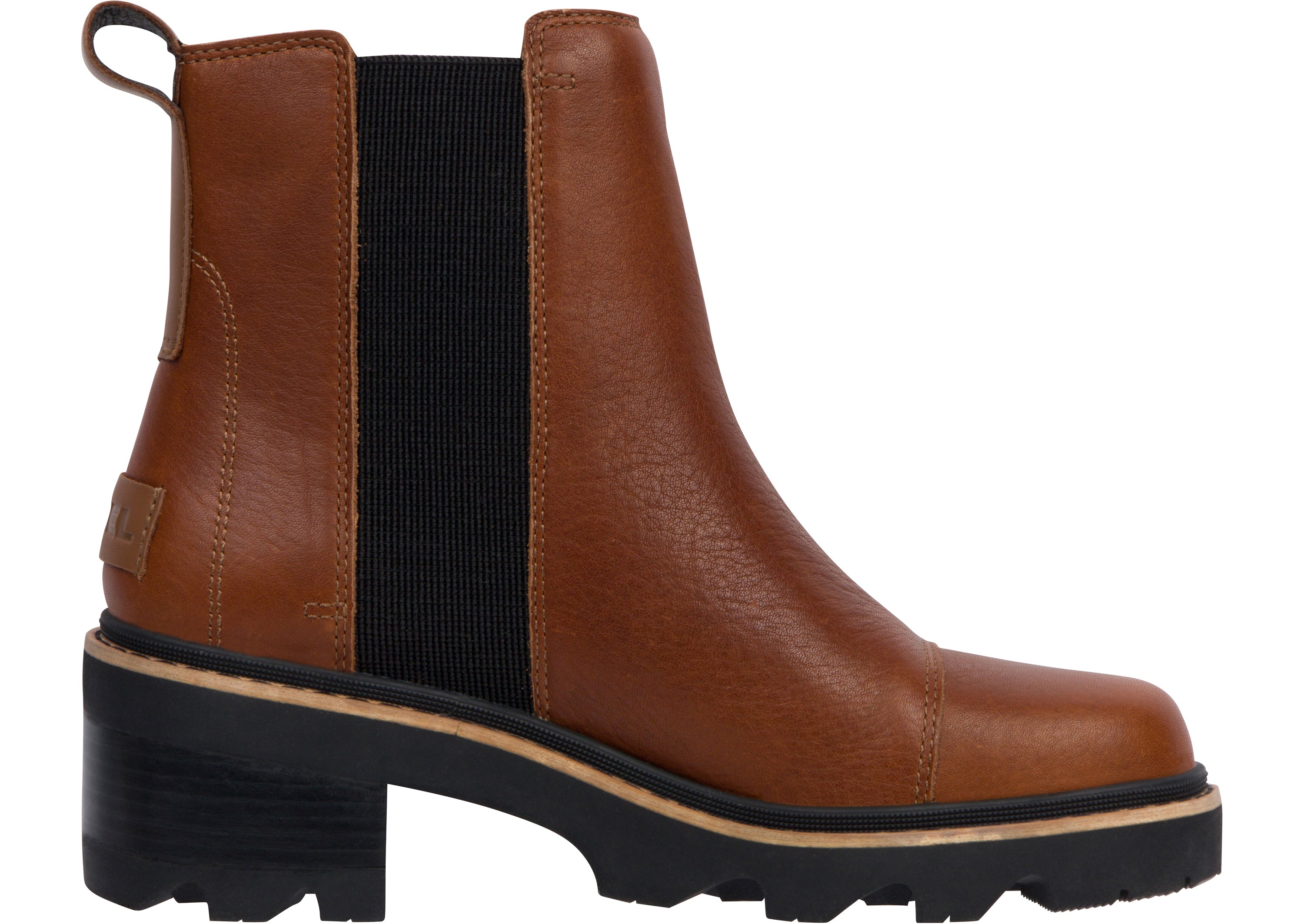 Sorel Womens Joan Now Chelsea Velvet Tan Black