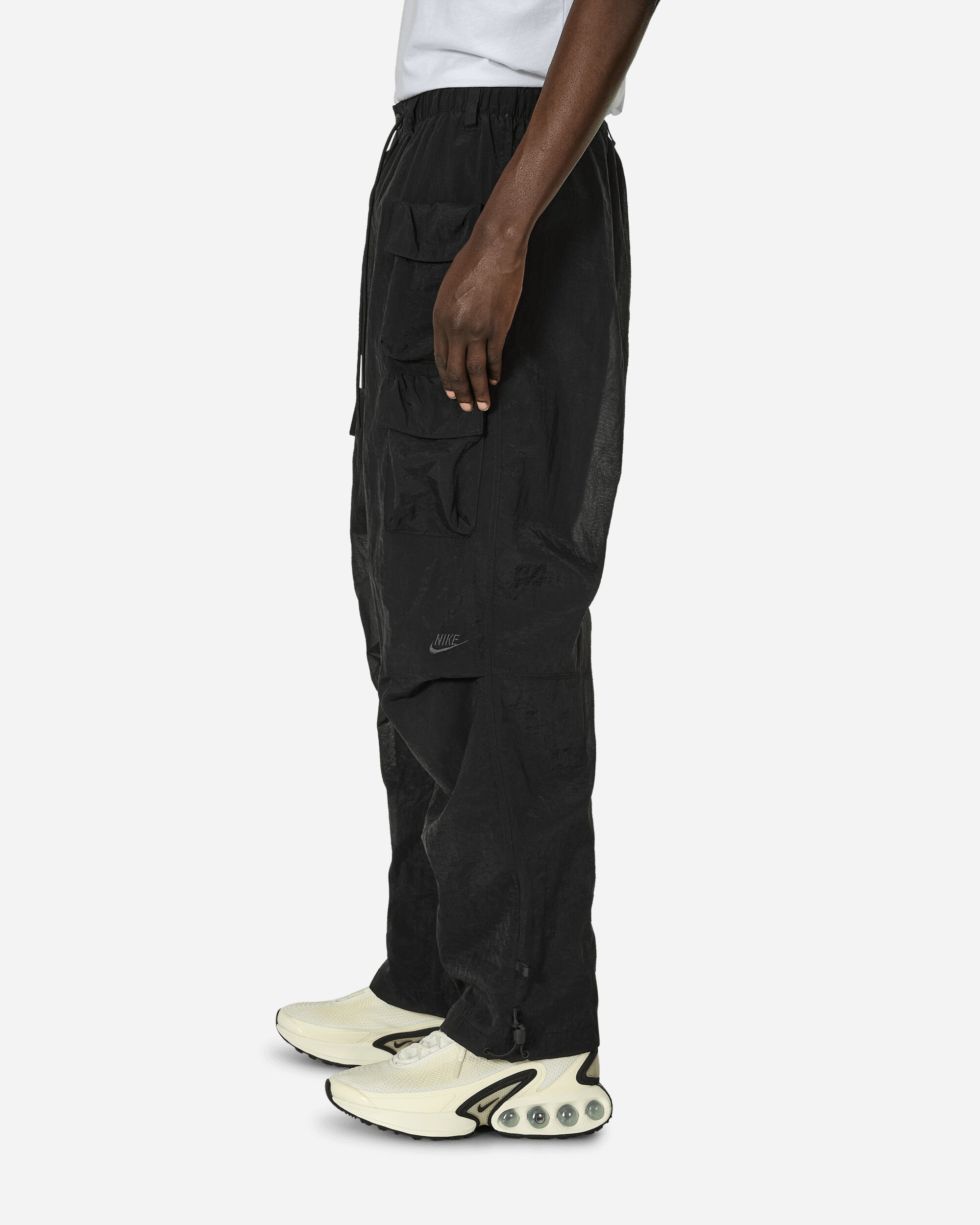 Tech Pack Woven Mesh Cargo Pants Black