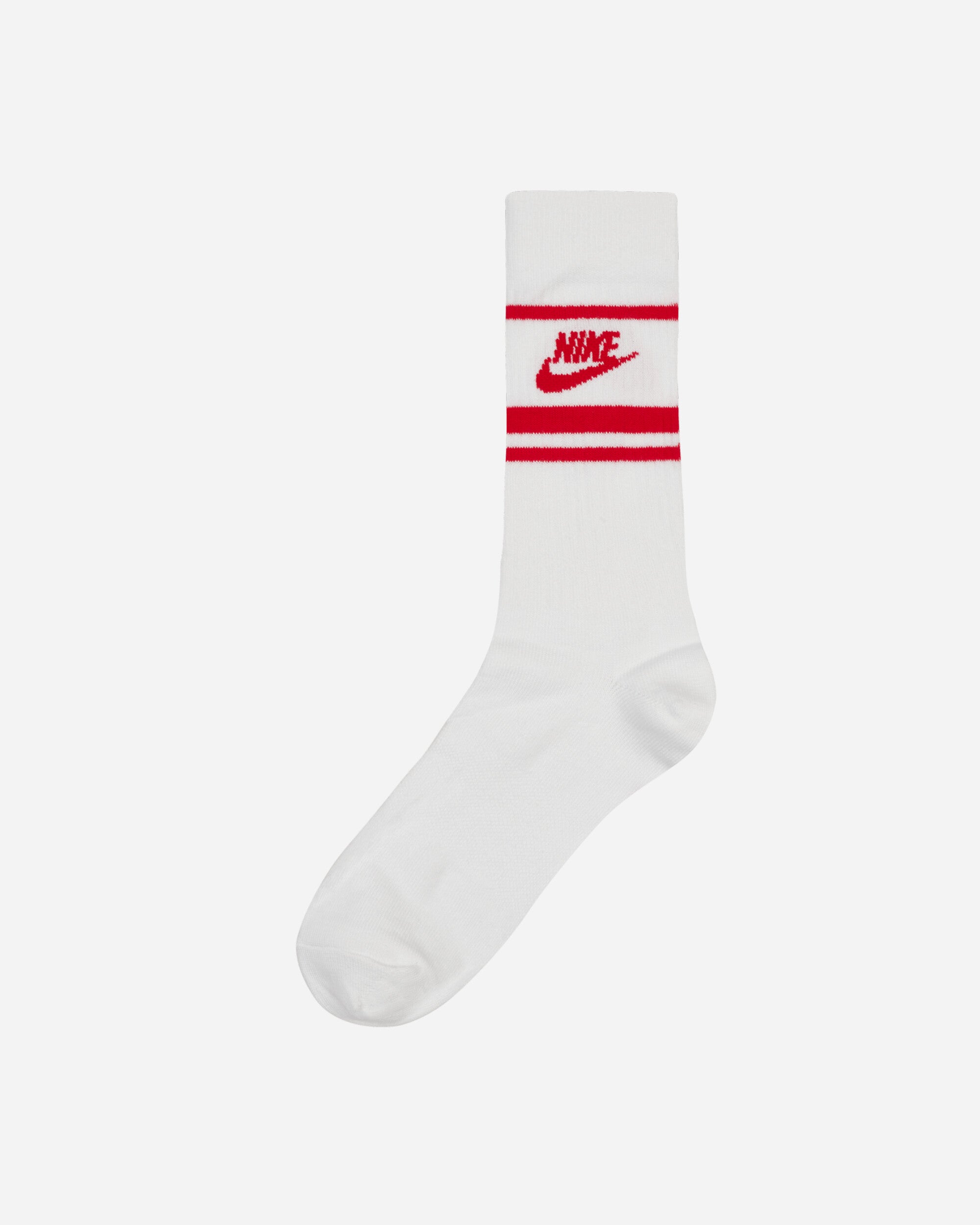 Everyday Essential Crew Socks White / Red