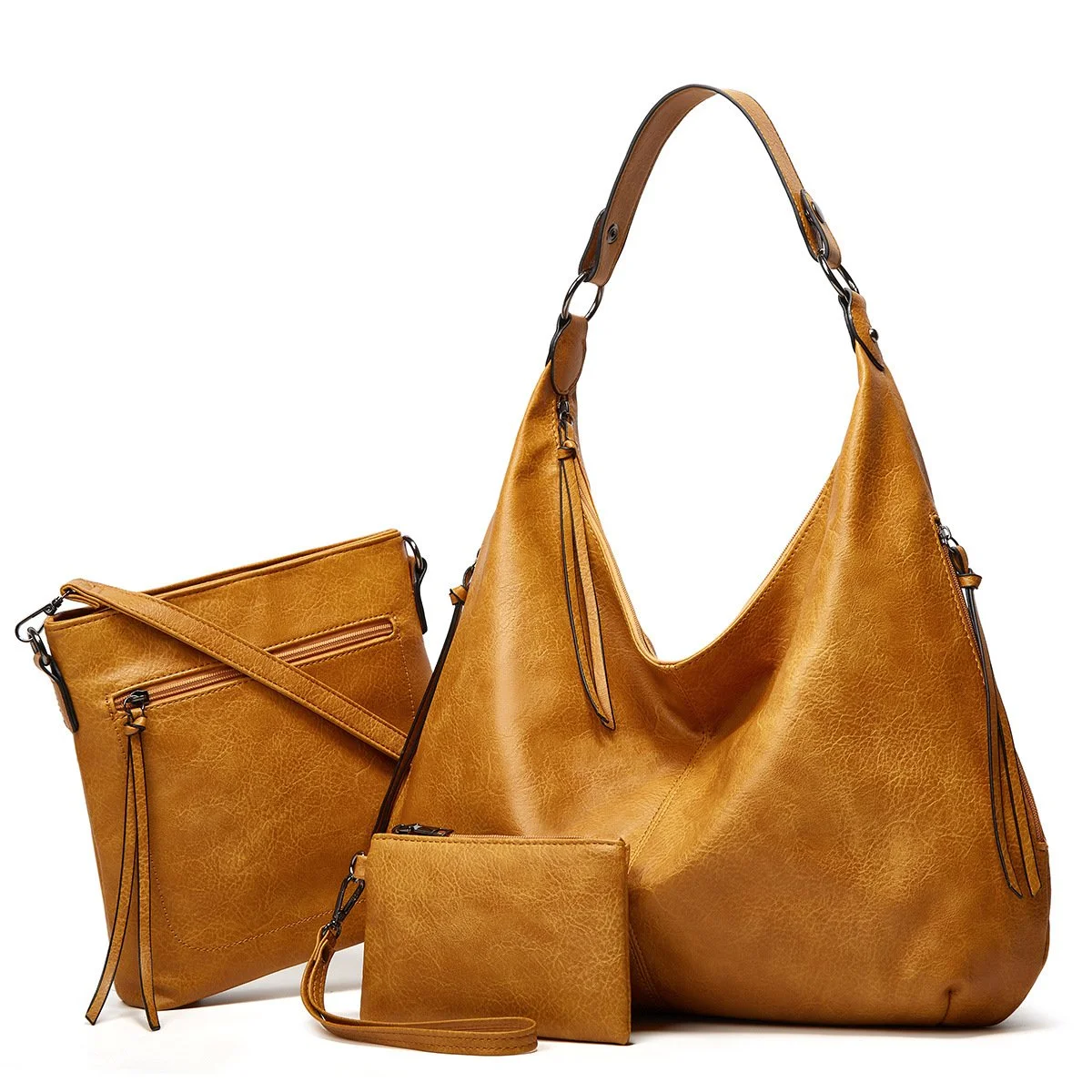 2021 New Women's Three-in-one Leather Bag