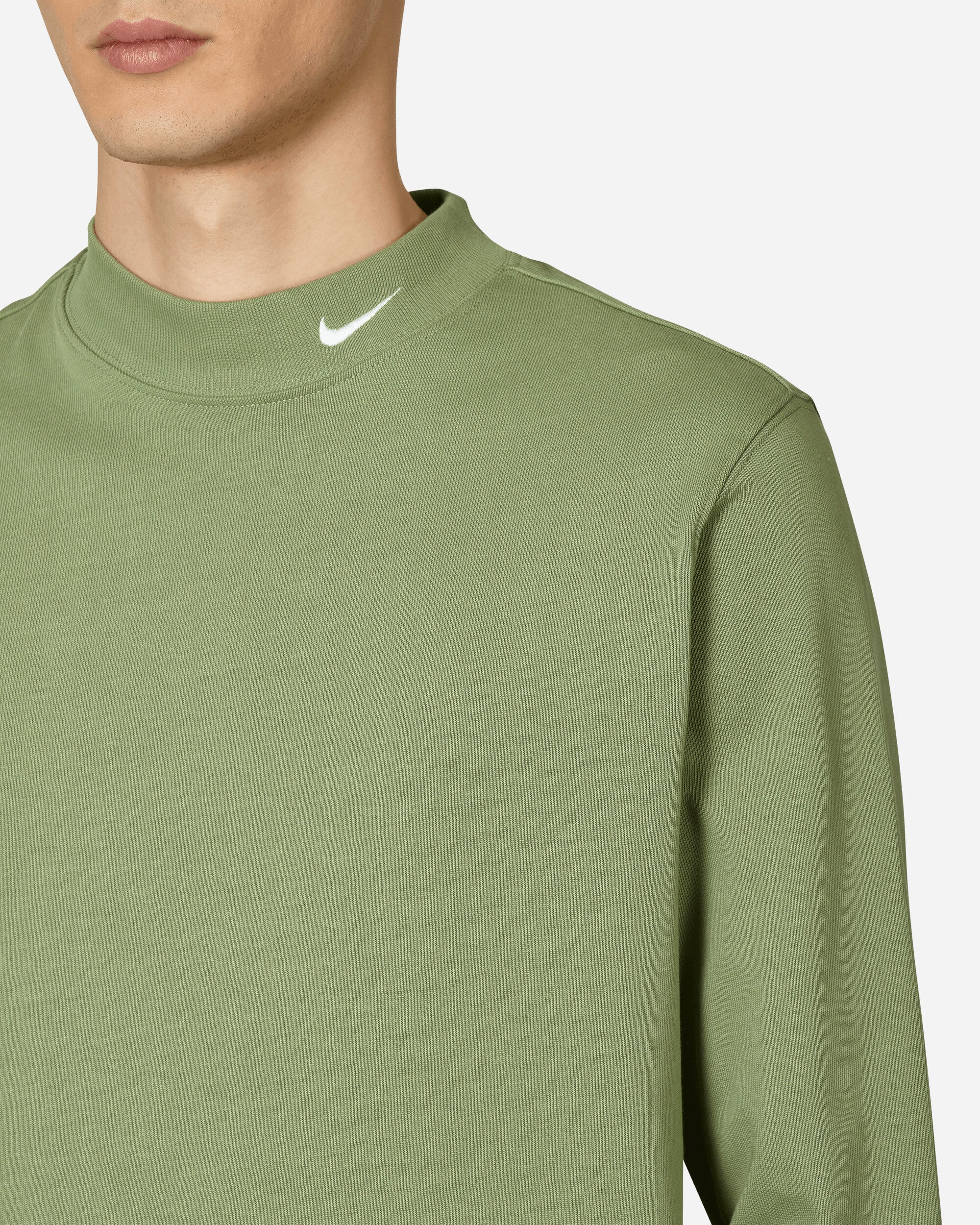 Mock Neck Longsleeve T-Shirt Green