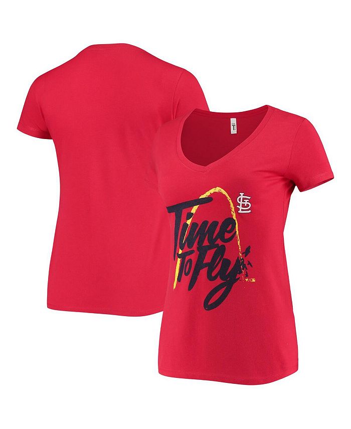 Women's Red St. Louis Cardinals Hometown Tri-Blend V-neck T-shirt