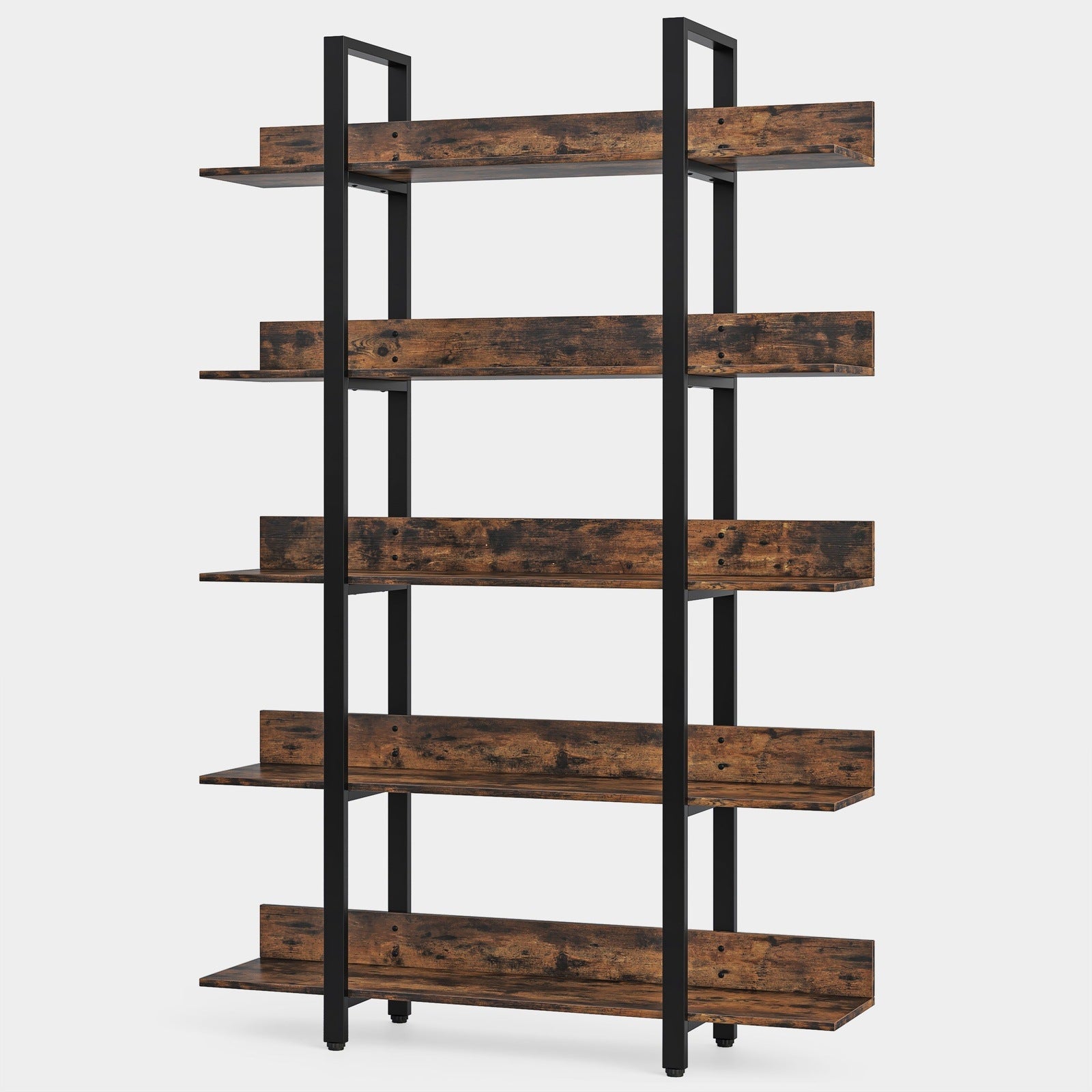 5-Shelf Bookshelf, Freestanding Etagere Bookcase Display Shelf