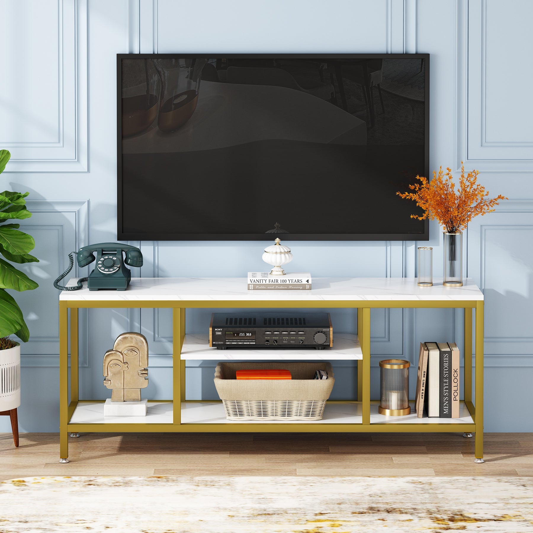 TV Stand for 65 Inch TV, 59 Inch Modern TV Console Table