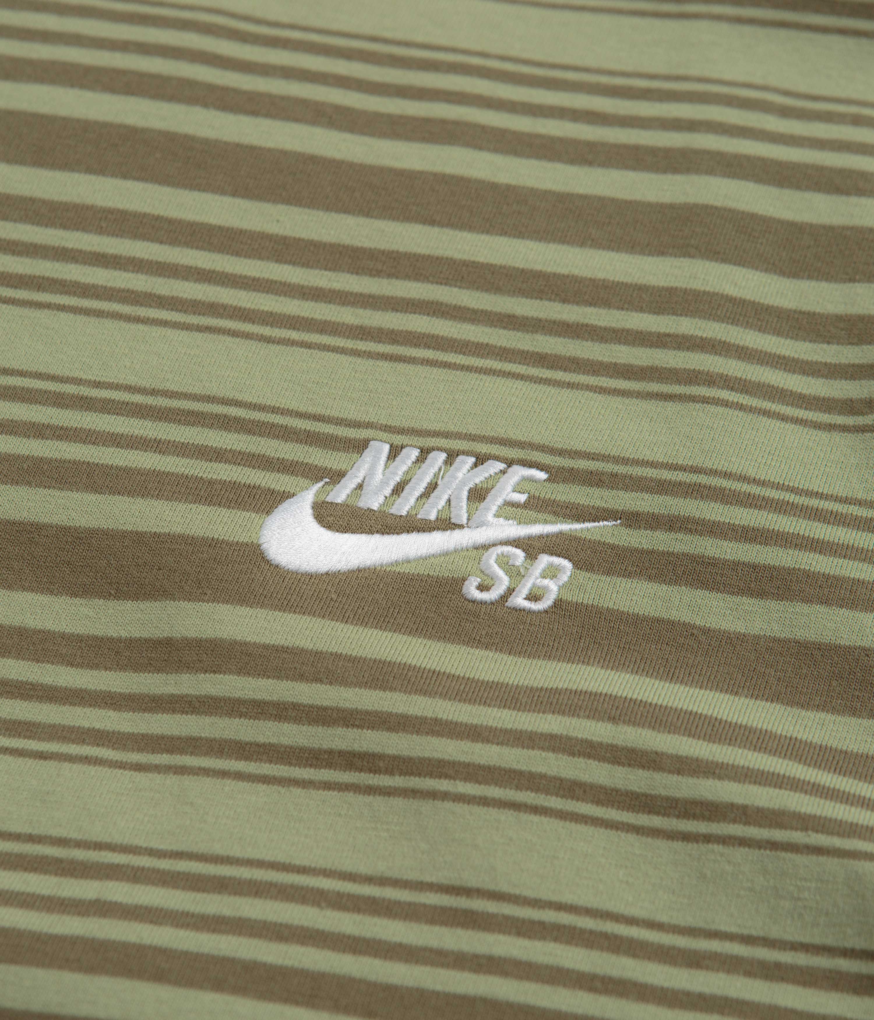 Nike SB Striped T-Shirt - Oil Green