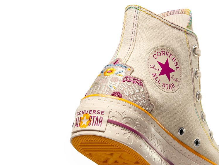 s Converse Chuck Taylor Hi Plataforma (Dia De Los Muertos) Womens Beige