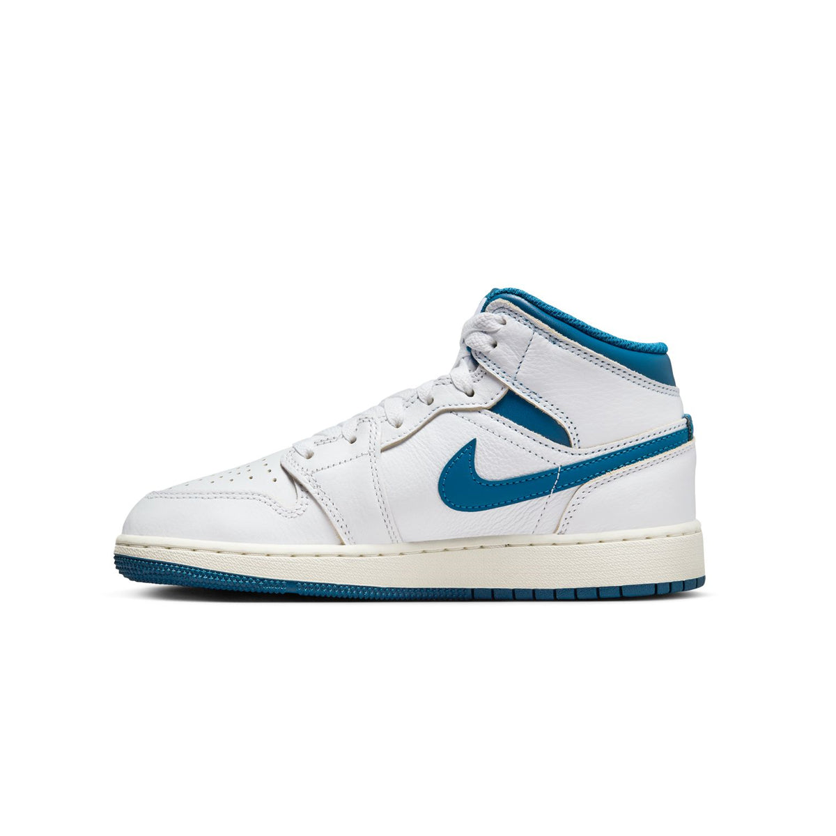 Kids Air Jordan 1 Mid 'White Industrial Blue'