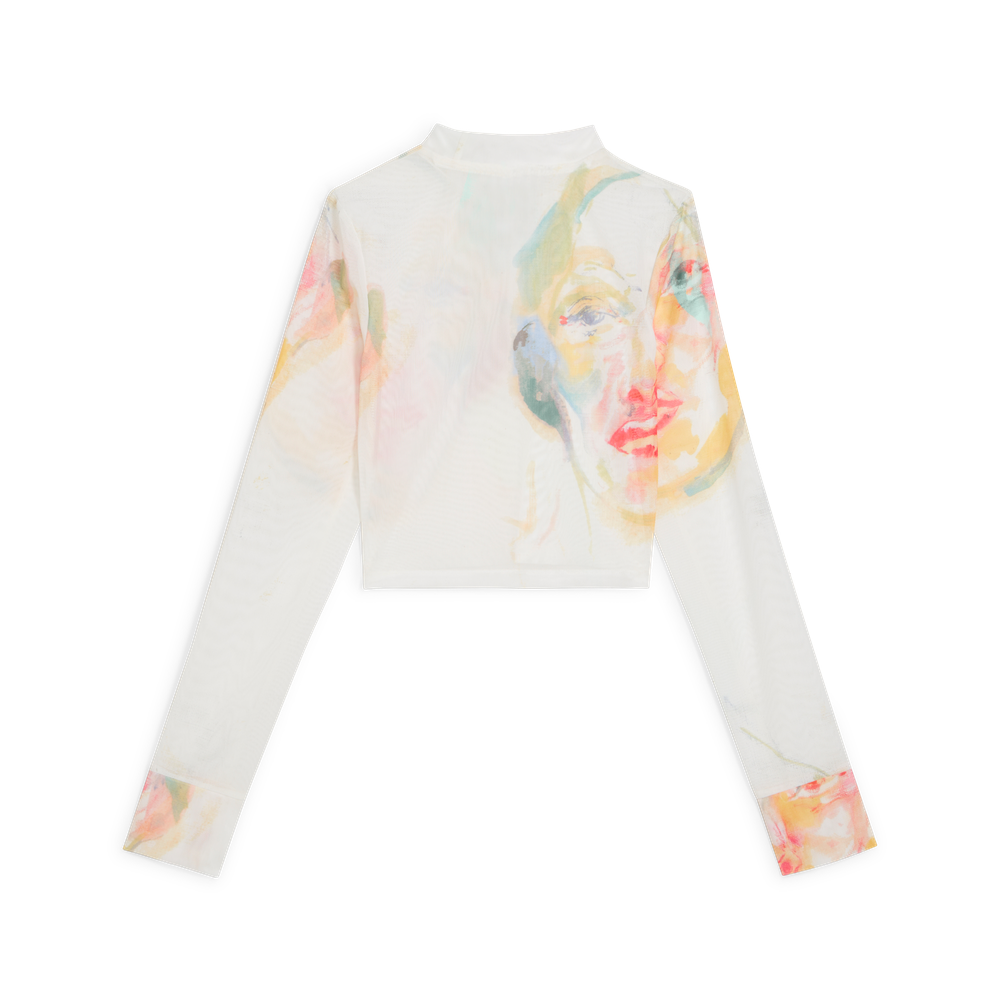 + Kidsuper Wmns L/S Mesh Top 'Sugared Almond'