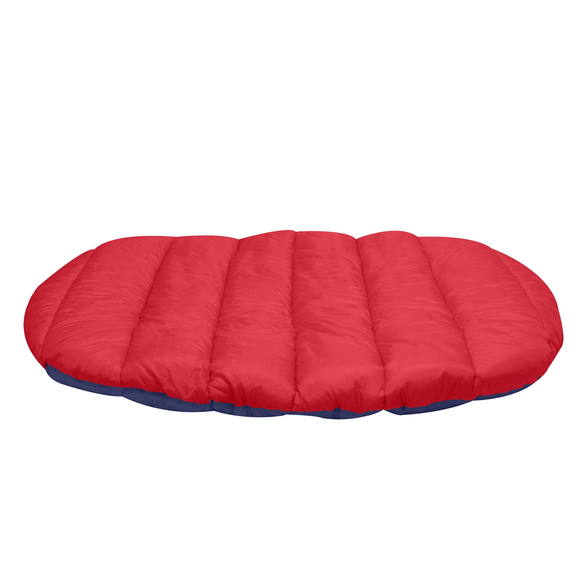 FurHaven | Trail Pup Packable Stuff Sack Travel Pillow Bed for Dogs and Cats， Flame Red and True Blue， Large