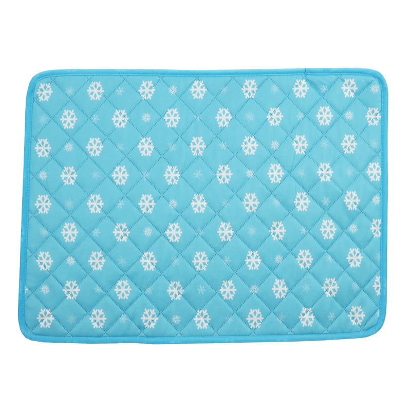 SAYTAY Cooling Mat， Pet Cooling Pad for Dogs Cats Breathable Ice Silk Self Cooling Pet Bed Washable Comfort Pad Blanket Sleep Mat Ideal for Home Travel Car (Snowflake)